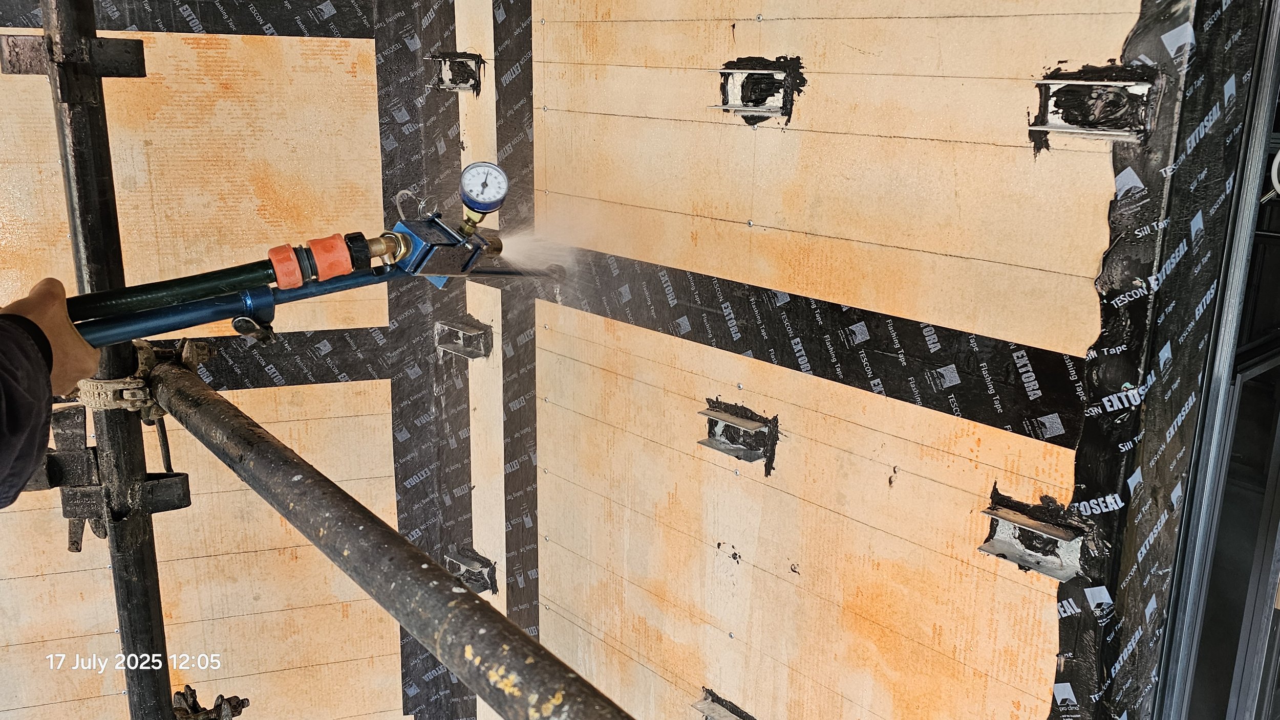 testing water of facade at nepean hospital