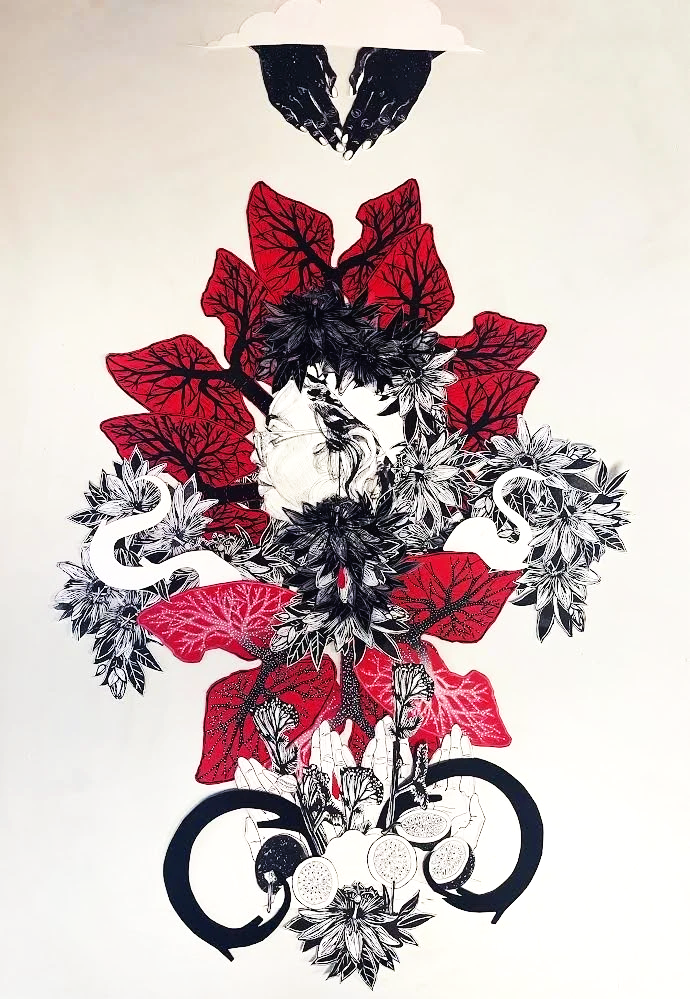 Obra realizada durante la residencia de la artista Komikka Patton.