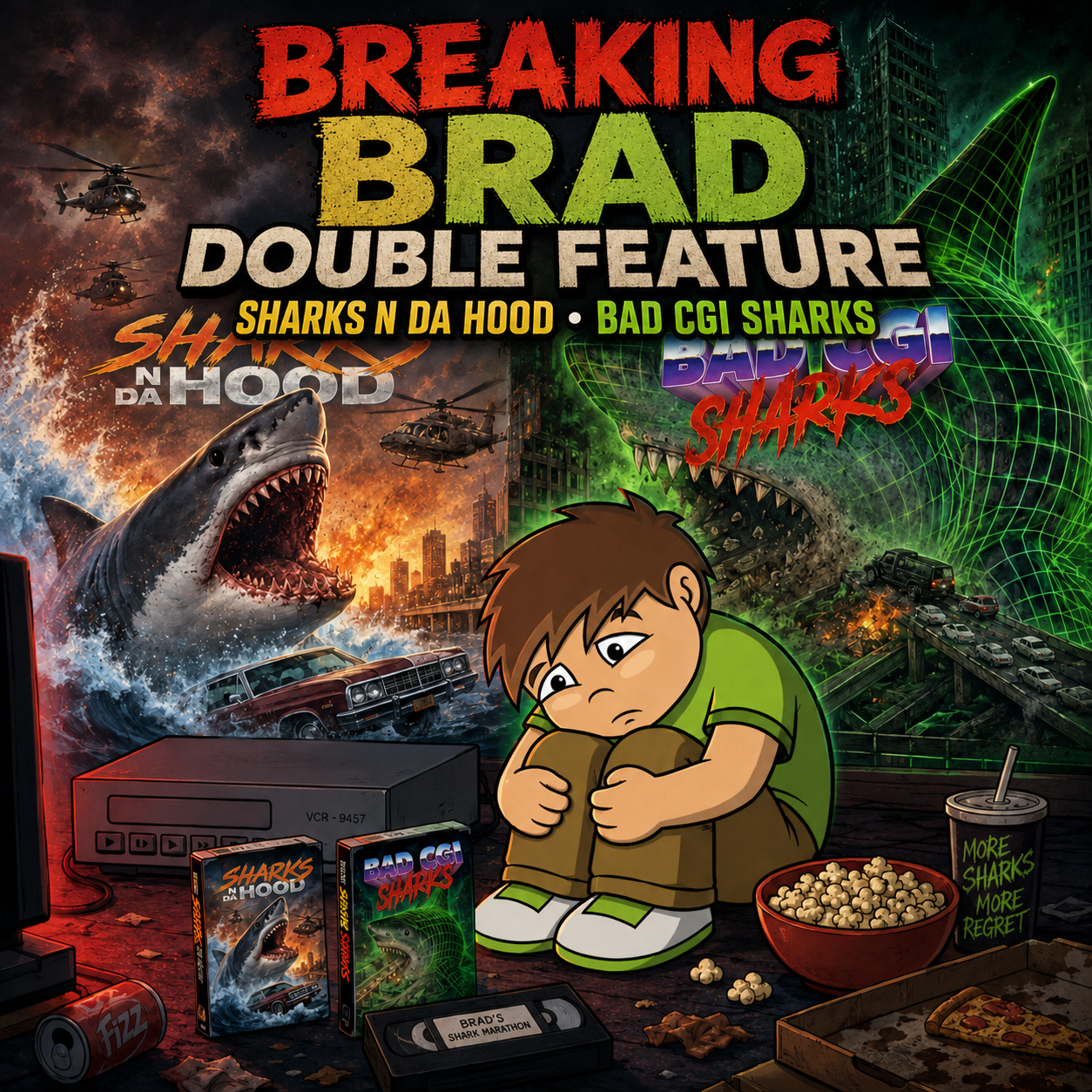NAB Presents: Breaking Brad - Experiment 19 - Sharks N Da Hood and Bad CGI Sharks