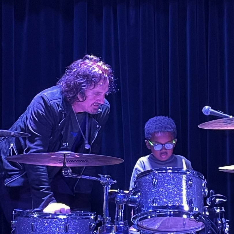 My new bff and fav student,Josiah&hellip;who is obviously a ROCK STAR, sound checking and tearing it up at the @hopmonknovato 
.
.
.
#59of60 #drummer @soultonecymbals @aquariandrumheads @vicfirth