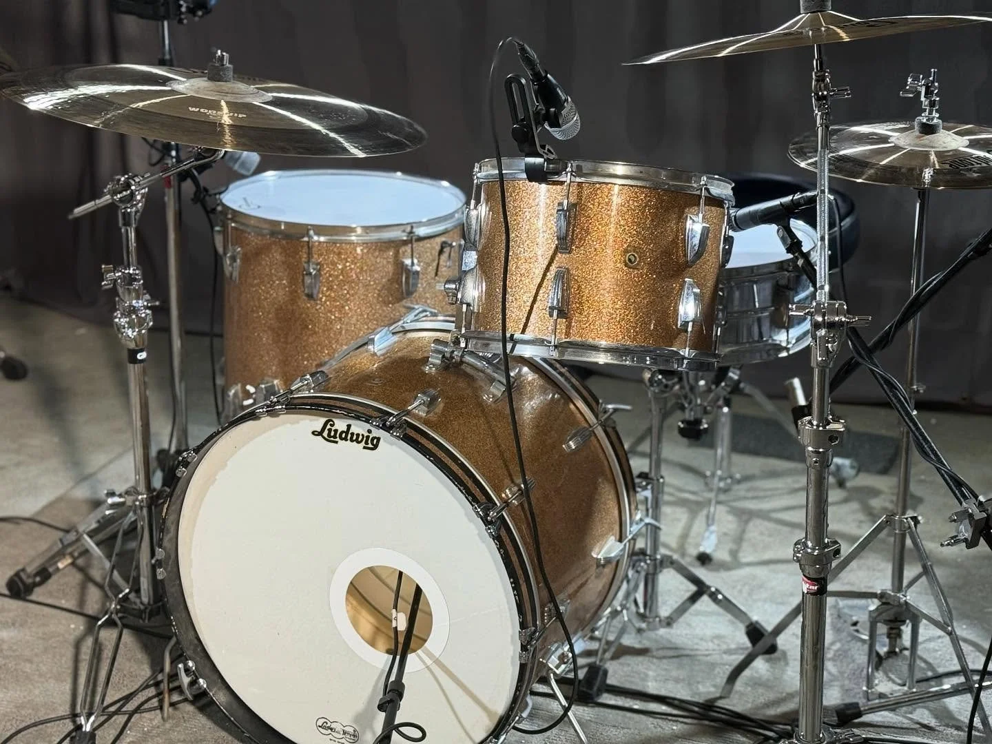 Brought this beauty down to @soultonecymbals yesterday. Needed to pick out a cymbal set up that work in a variety of musical situations. We filmed the process as well as my story in finding this Babe Ruth rookie card of drum sets. Thanks Iki and Tome