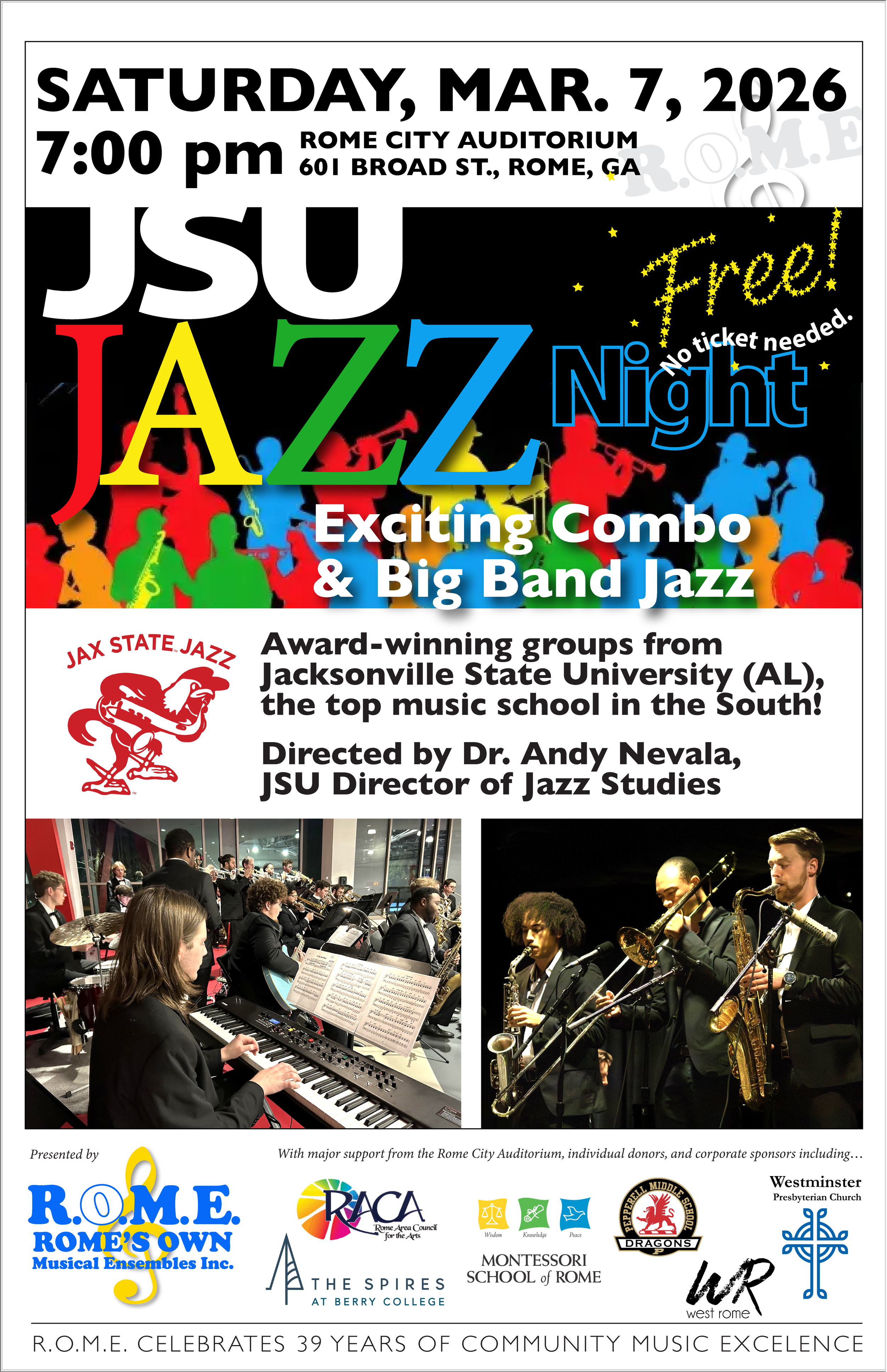JAX State Jazz Ensemble I in Rome, GA