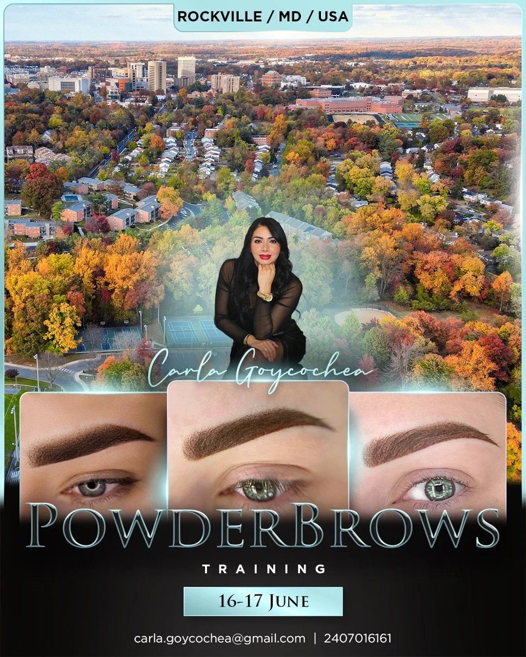 Powderbrows Course in Rockville Maryland Certification by Phiacademy June 16 and 17