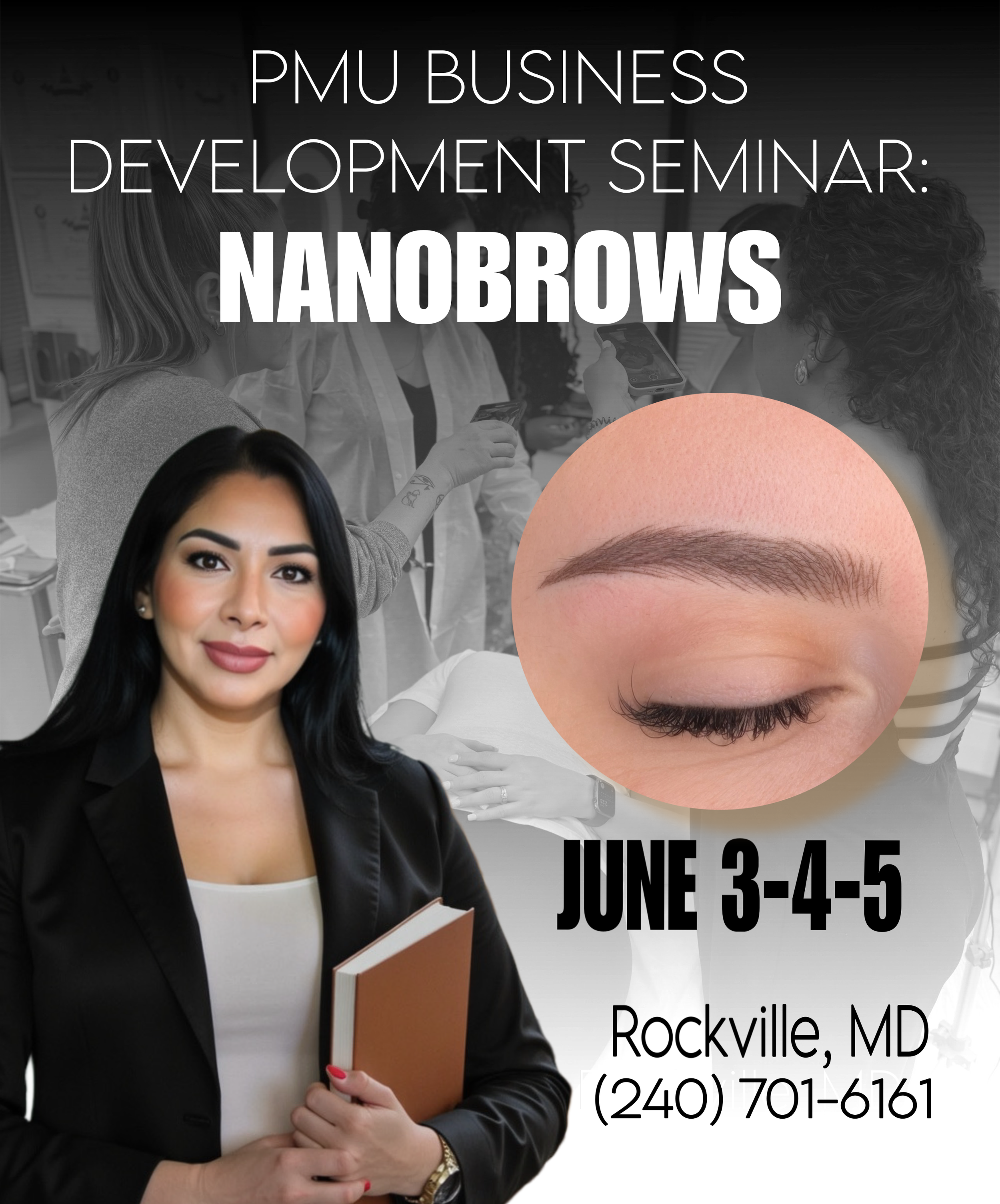 NANOBROWS COURSE IN ROCKVILLE, MARYLAND PMU CERTIFICATION NANOBROWS TRAINING