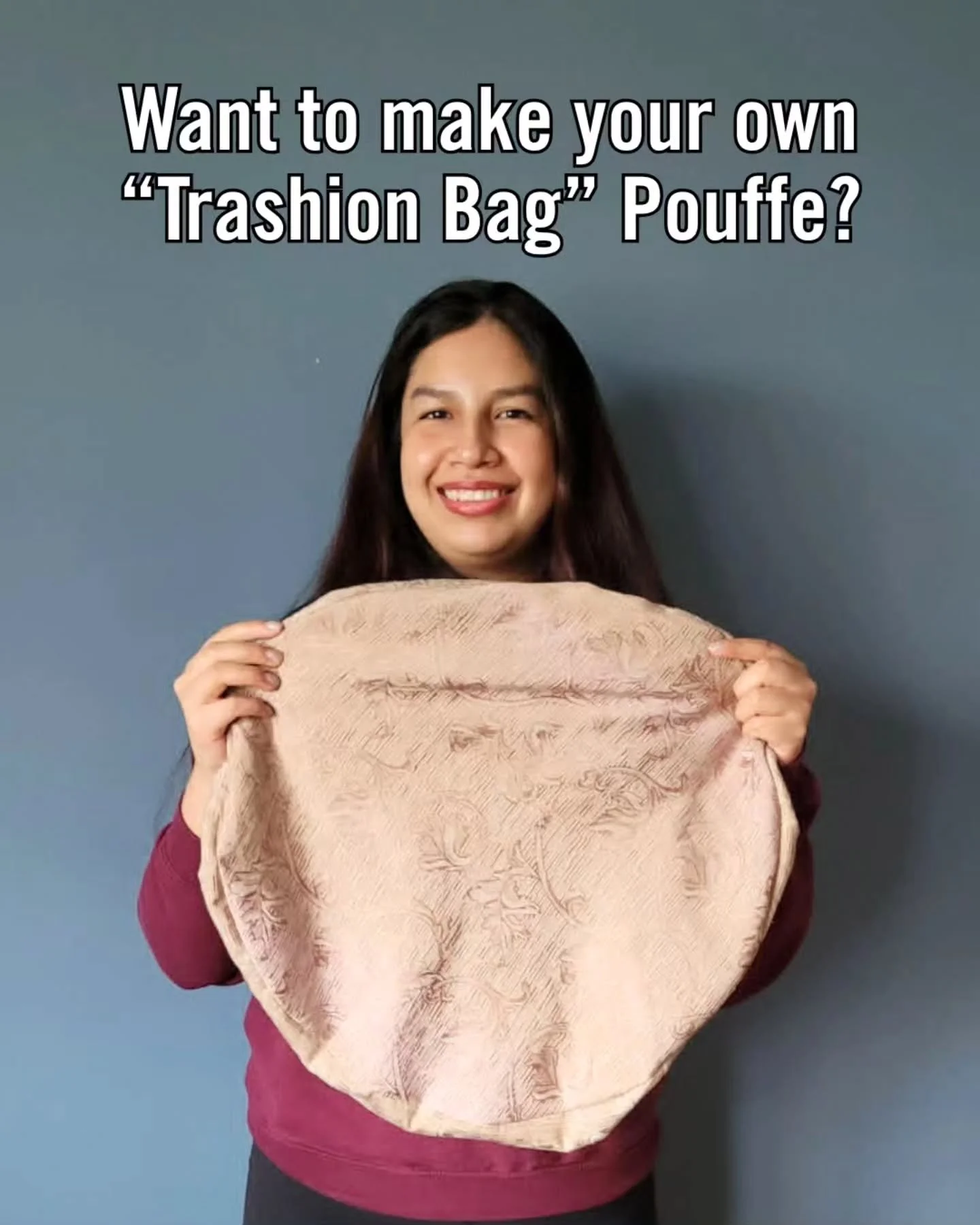 POUFFE SEWING PATTERN: 
🪡it's beginner friendly - never sewn before? Maybe make a Tote bag first. This is your third project. No problem! The hardest part is the lapped zipper, but I walk you through it step by step, so you'll be a pro after the fir