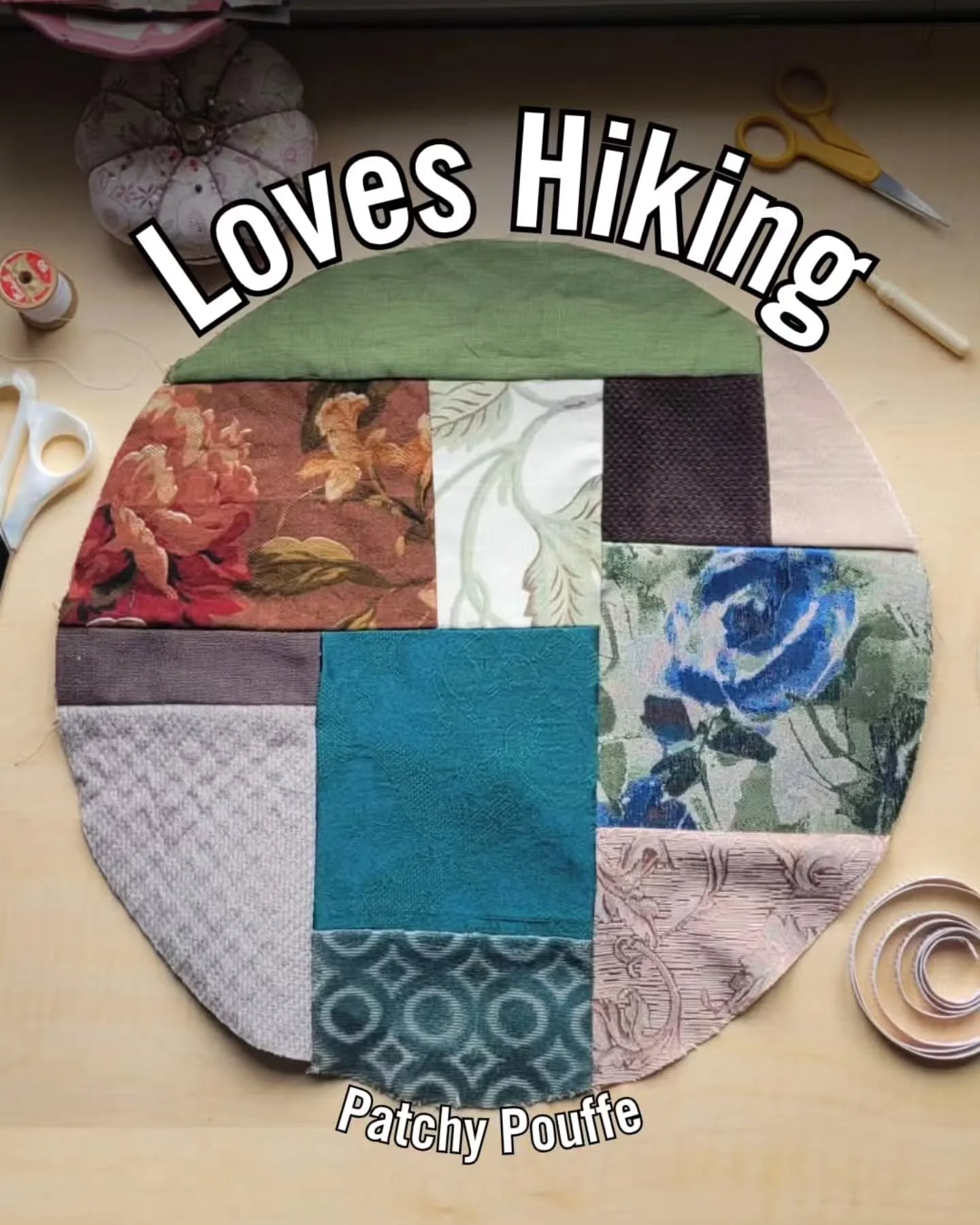 LOVES HIKING - Picture the colours you would see hiking through a forest. Blue skies, green foliage, brown earth, and grey rocks. A palette of colours from the natural world. 

A silly ode to everyone on dating apps on the west coast. Everyone "