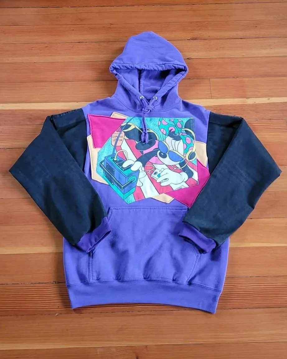 Purple Minnie Headphones Hoodie - Small - $140
