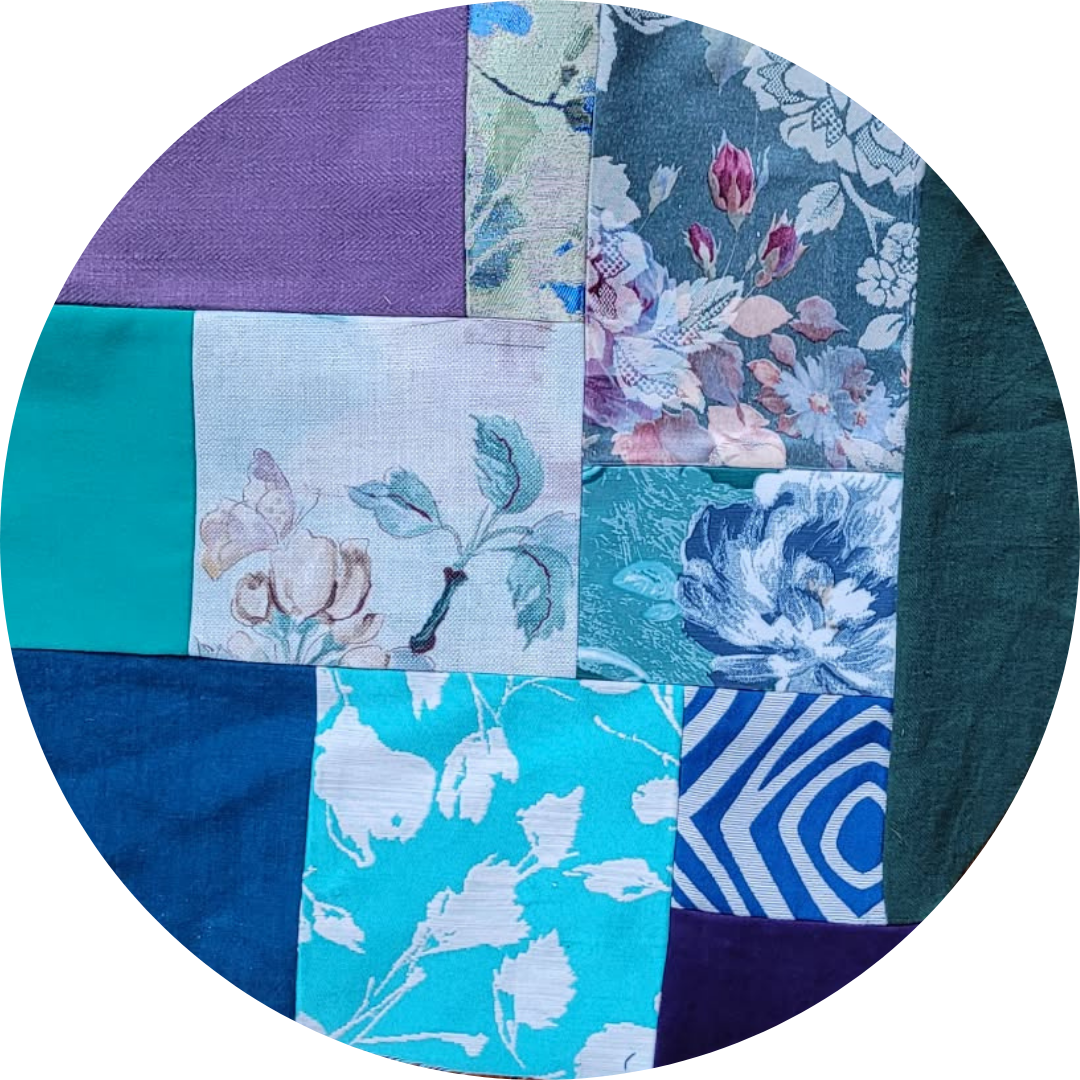 Cool Patchy Pouffe Shell