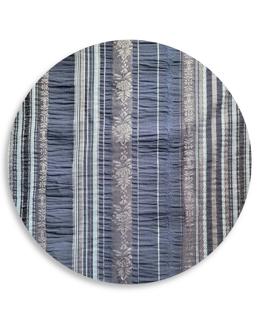 Mocha & Tree Bark Jacquard Pouffe Shell