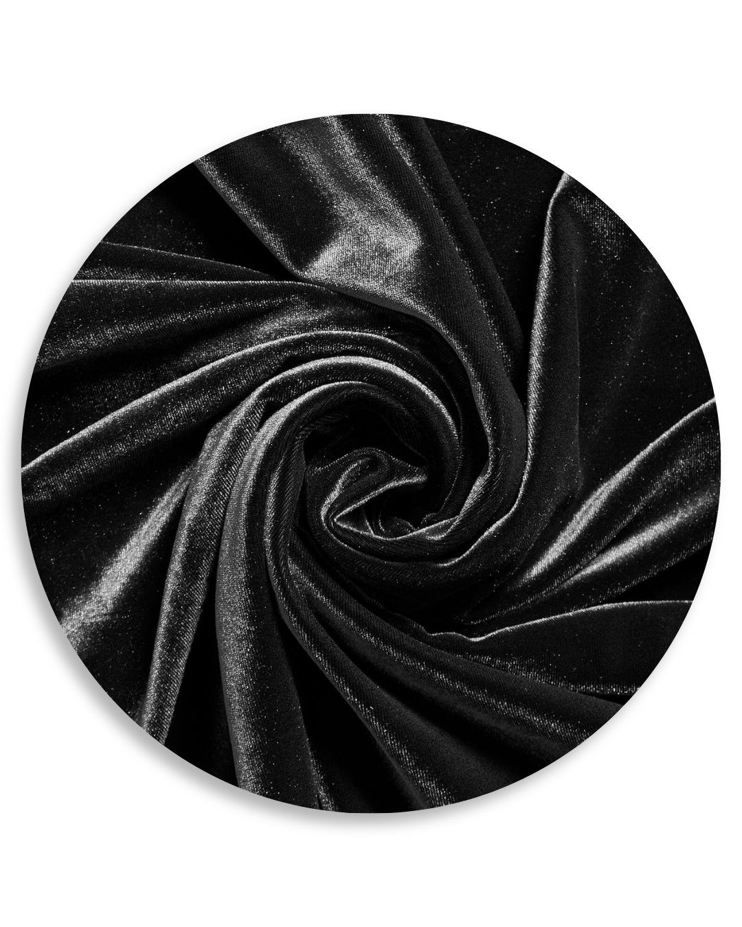 Black Velvet Pouffe Shell