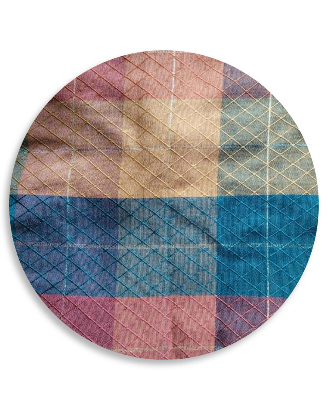 COMING SOON! Golden Plaid Pouffe Shell