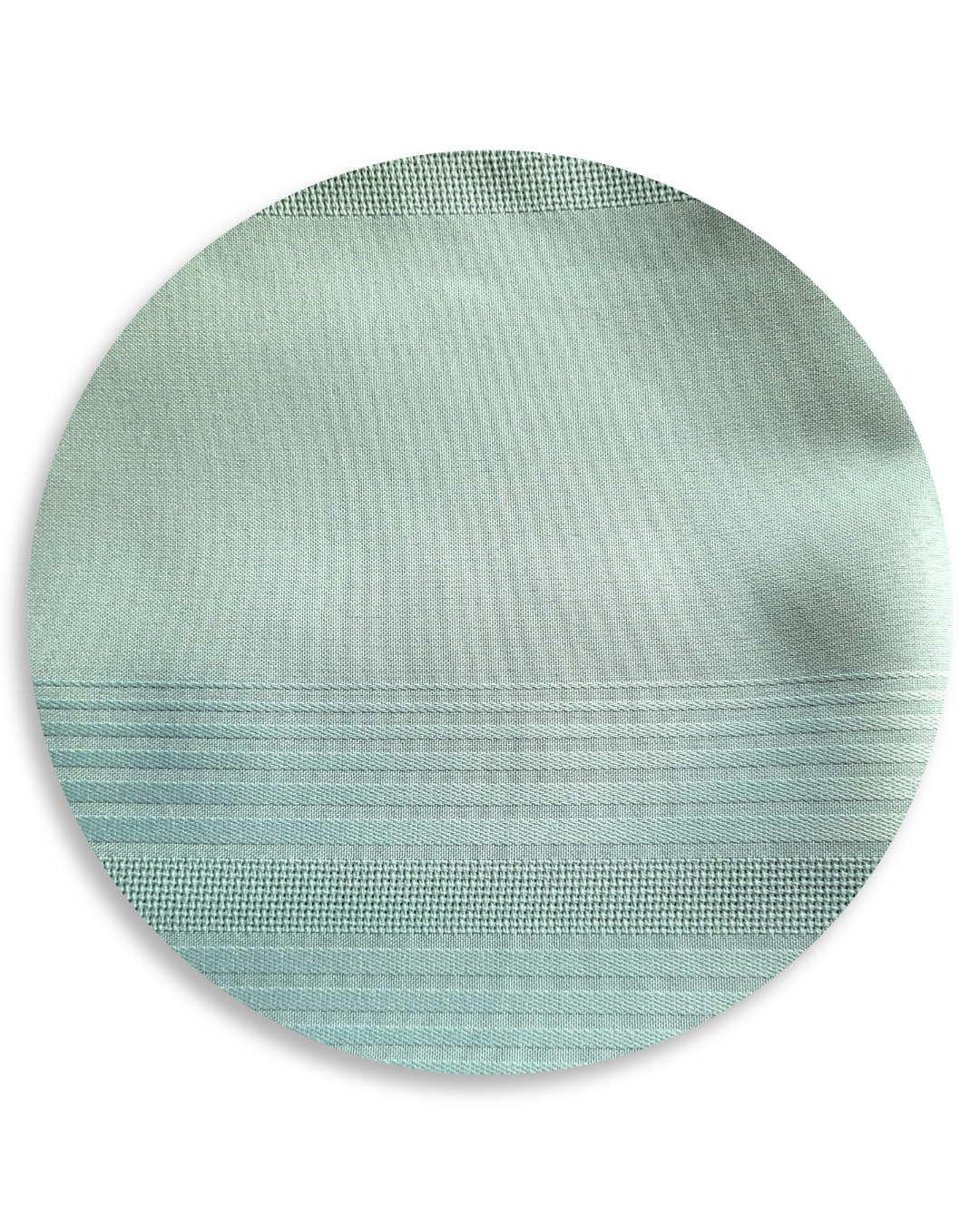 Mint Blue Striped Tablecloth Pouffe Shell