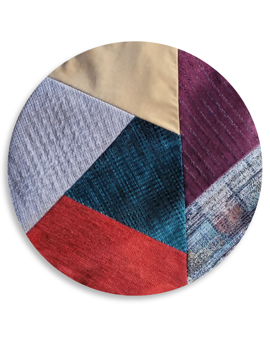 Grandma's Couch Patchy Pouffe Shell