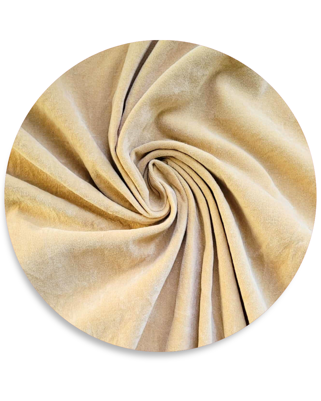 Tan Velvet Pouffe Shell