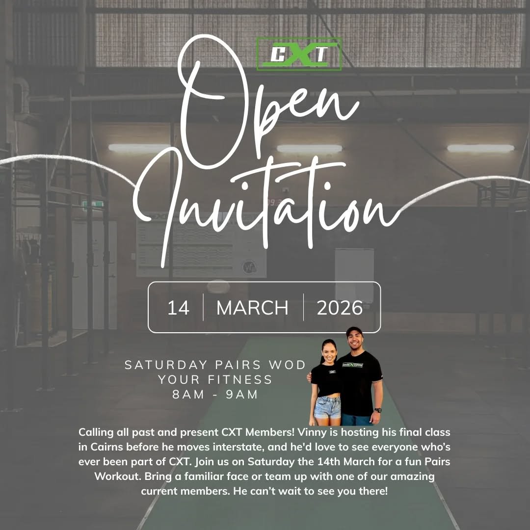 ONE LAST SESSION💚

After years of sweat, laughs, early mornings and big efforts together&hellip; it&rsquo;s time for one final class.
Next Saturday will be my last CXT session in Cairns before our family moves interstate, and I&rsquo;d love to see a