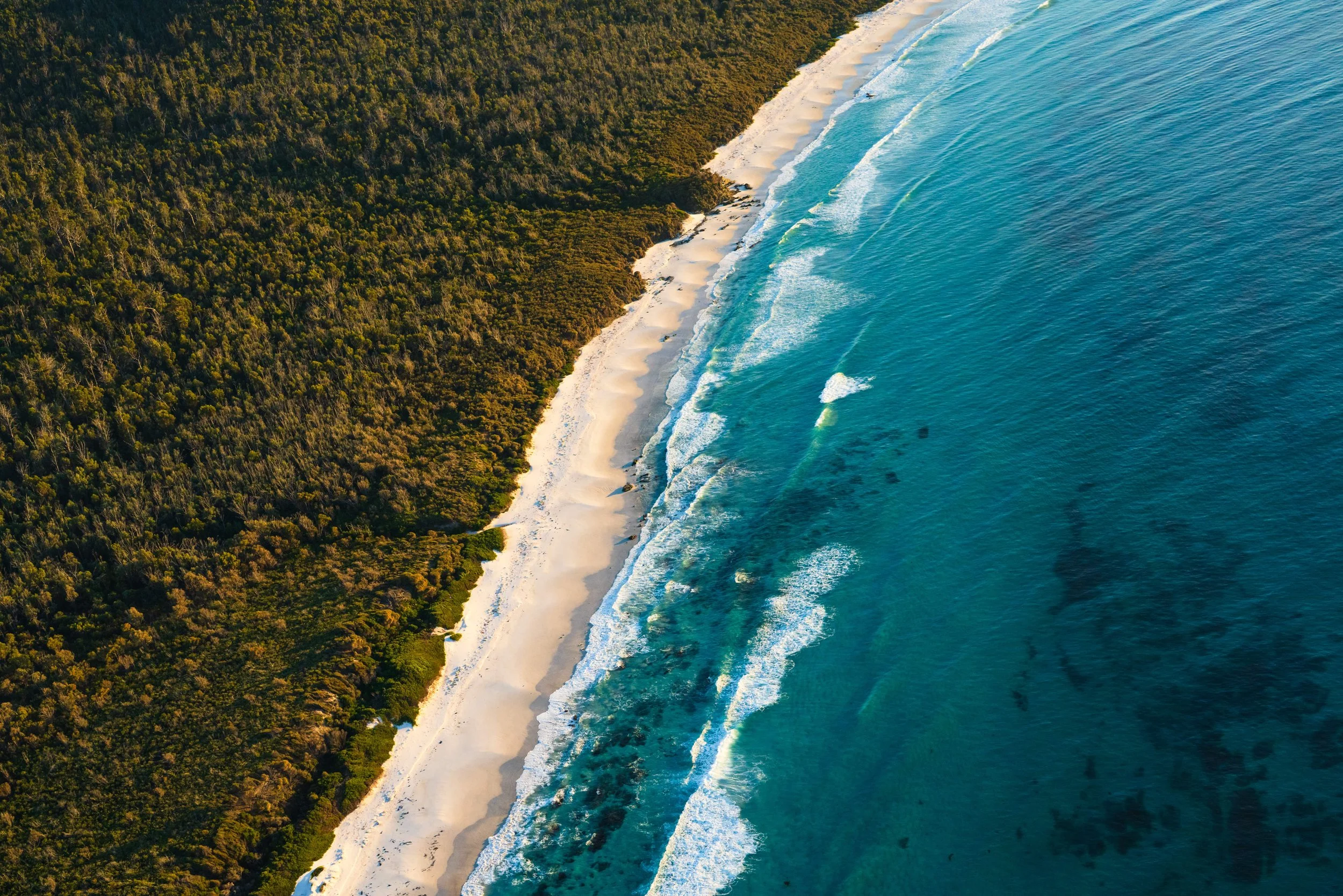 Friendly Beaches from an arial view