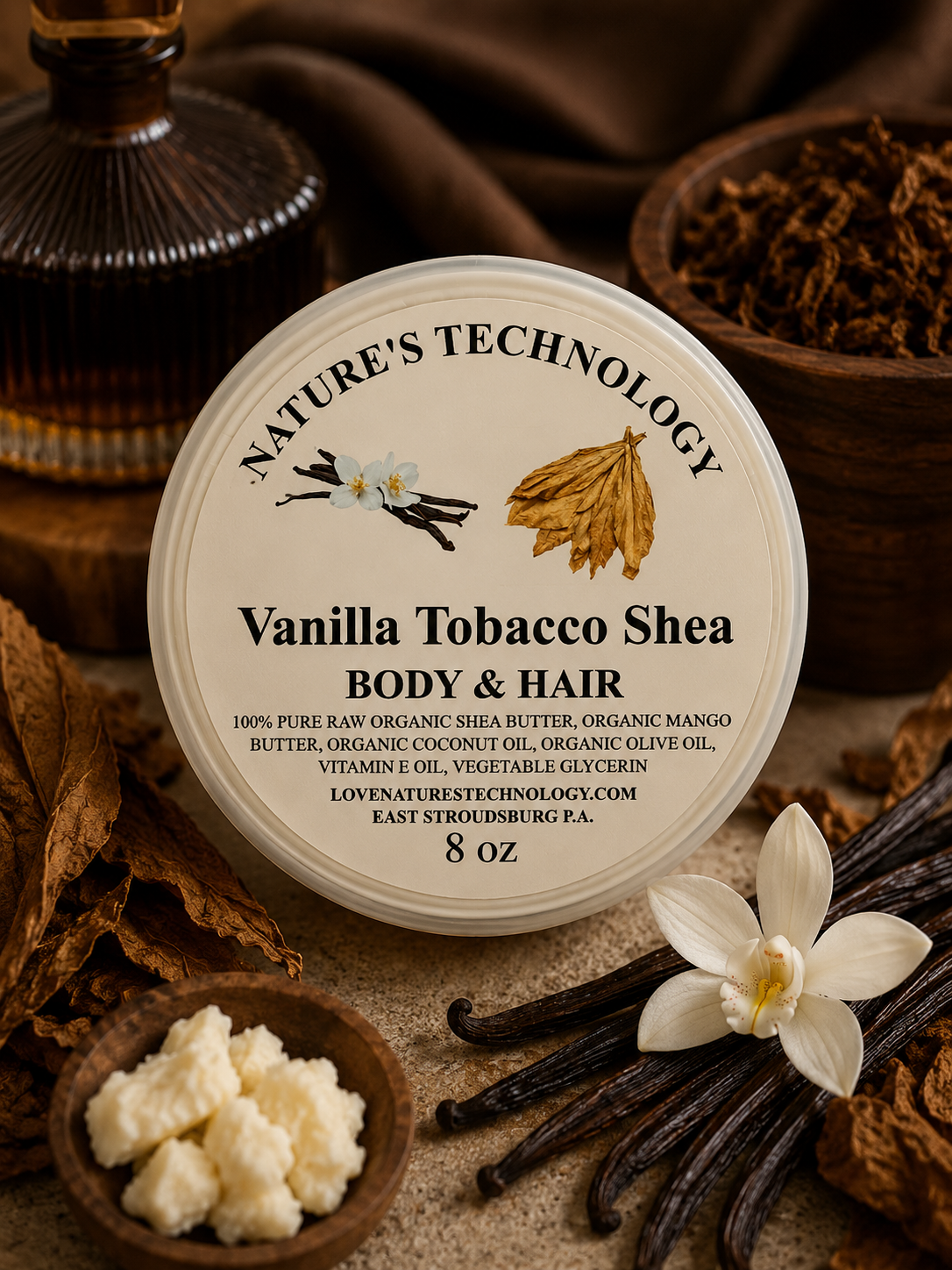 Vanilla Tobacco Whipped Scented Shea Butter