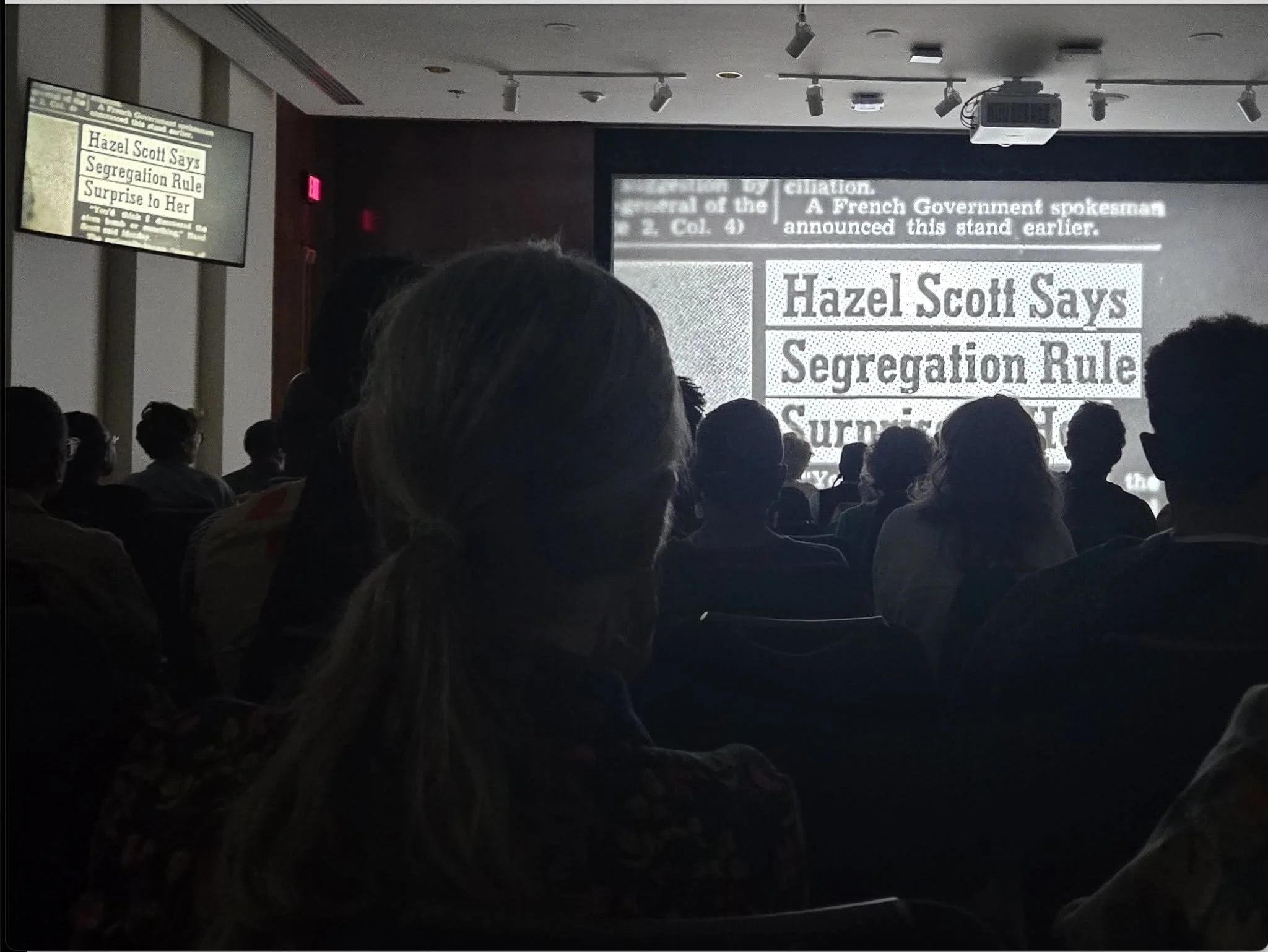 A sold-out crowd watches the Hazel Scott documentary screening at the Library of Congress, June 4, 2026