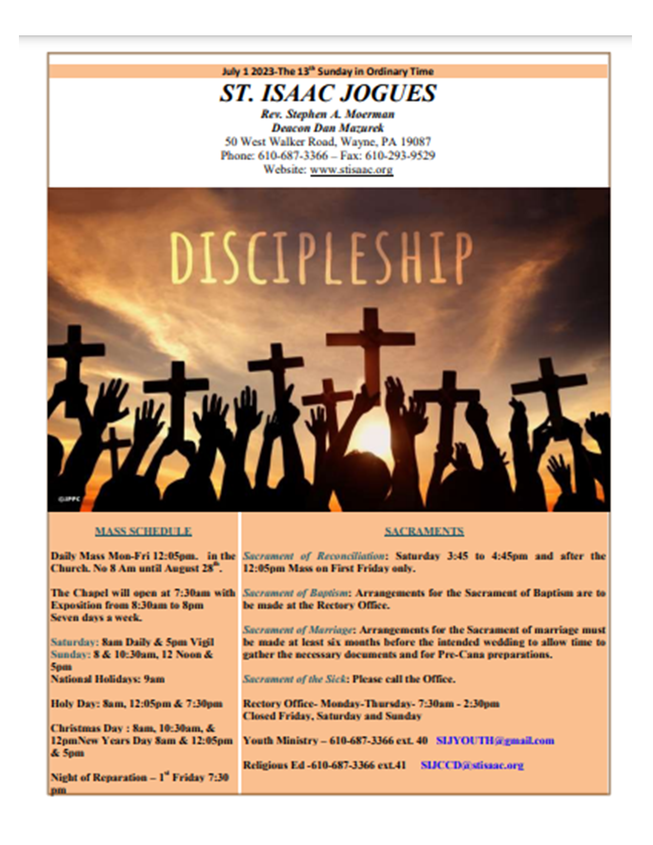 Bulletins — St. Isaac Jogues Wayne, PA