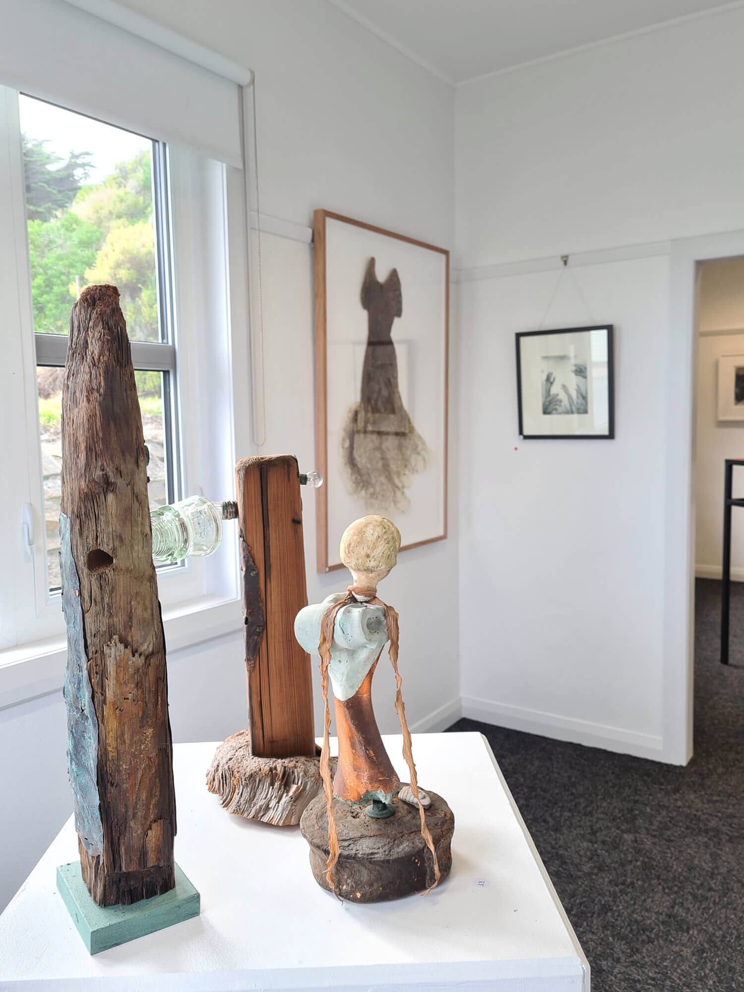   Grace , along with sculptures by Andrew Blake, and etching by Sandy Robinson 