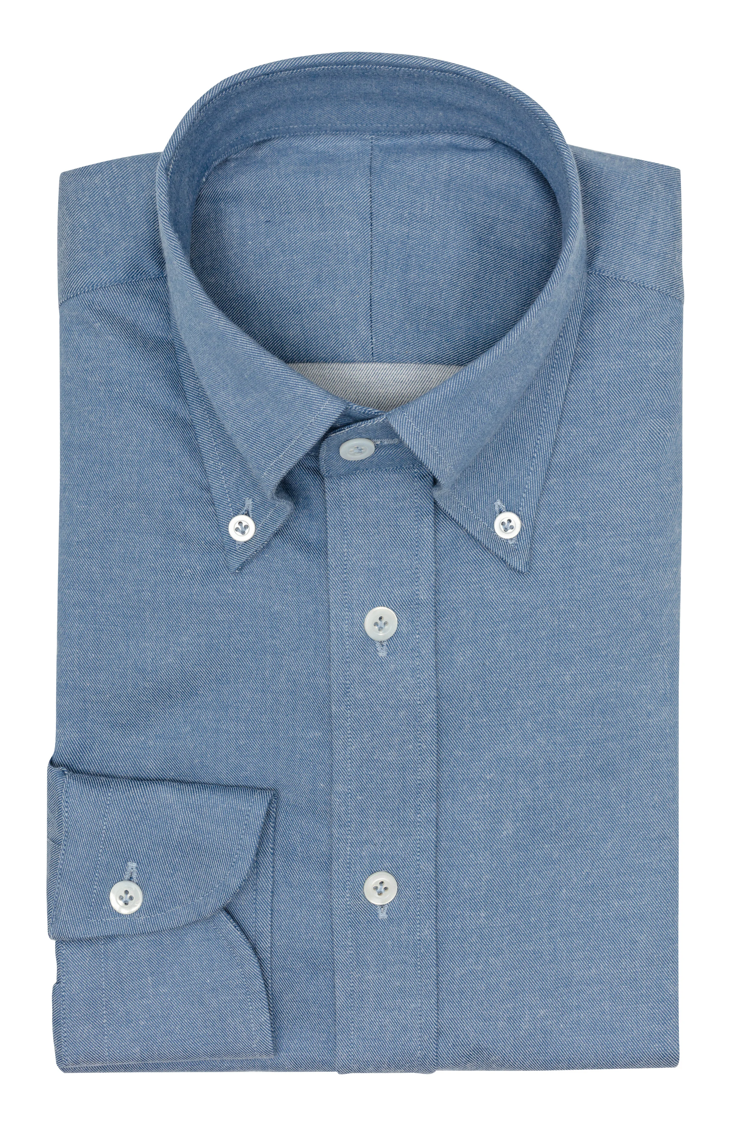 denim blue dress shirt