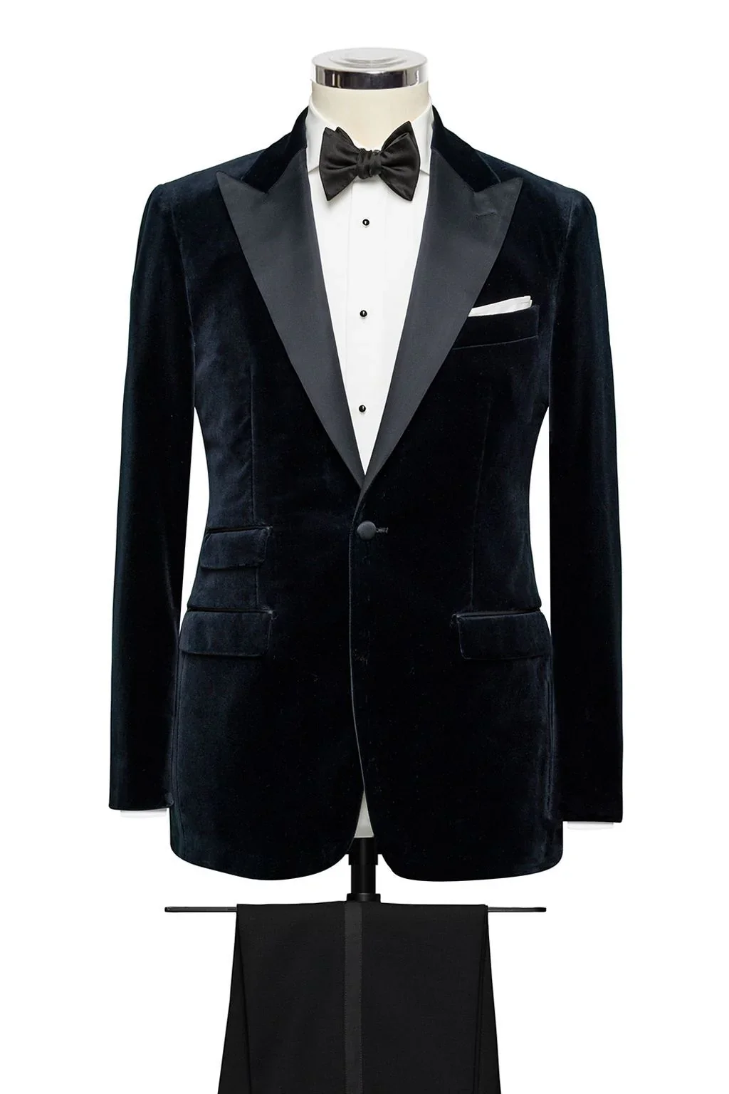 VLV002 midnight blue cotton velvet