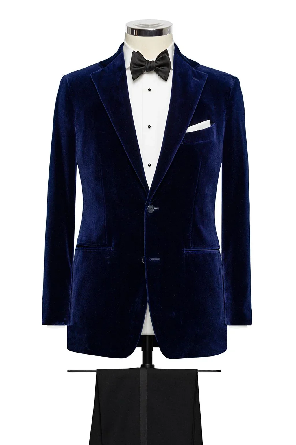 VLV001 navy cotton velvet