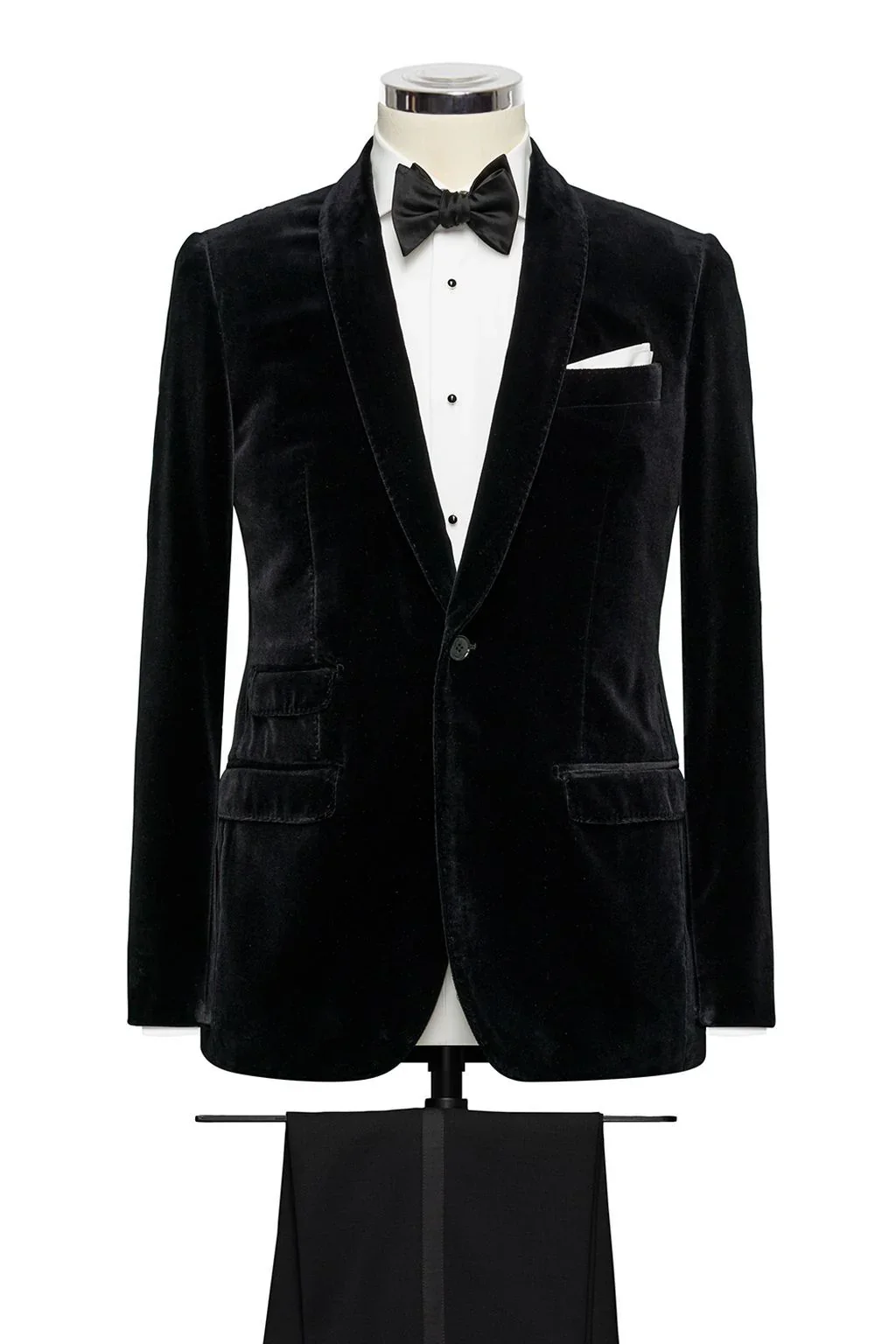 VLV003 black cotton velvet