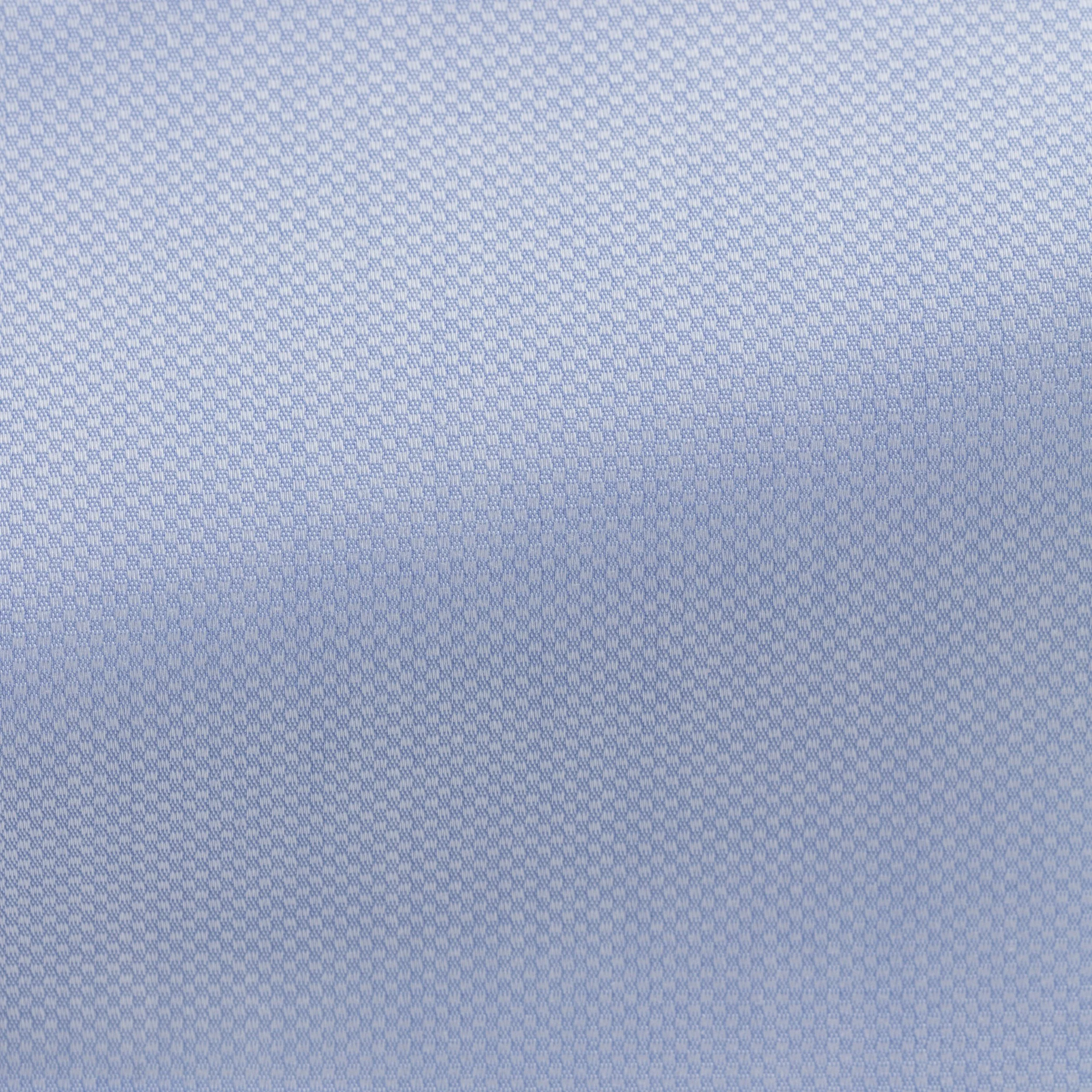 SH00061 l.blue cotton dobby with checkerboard micro-design