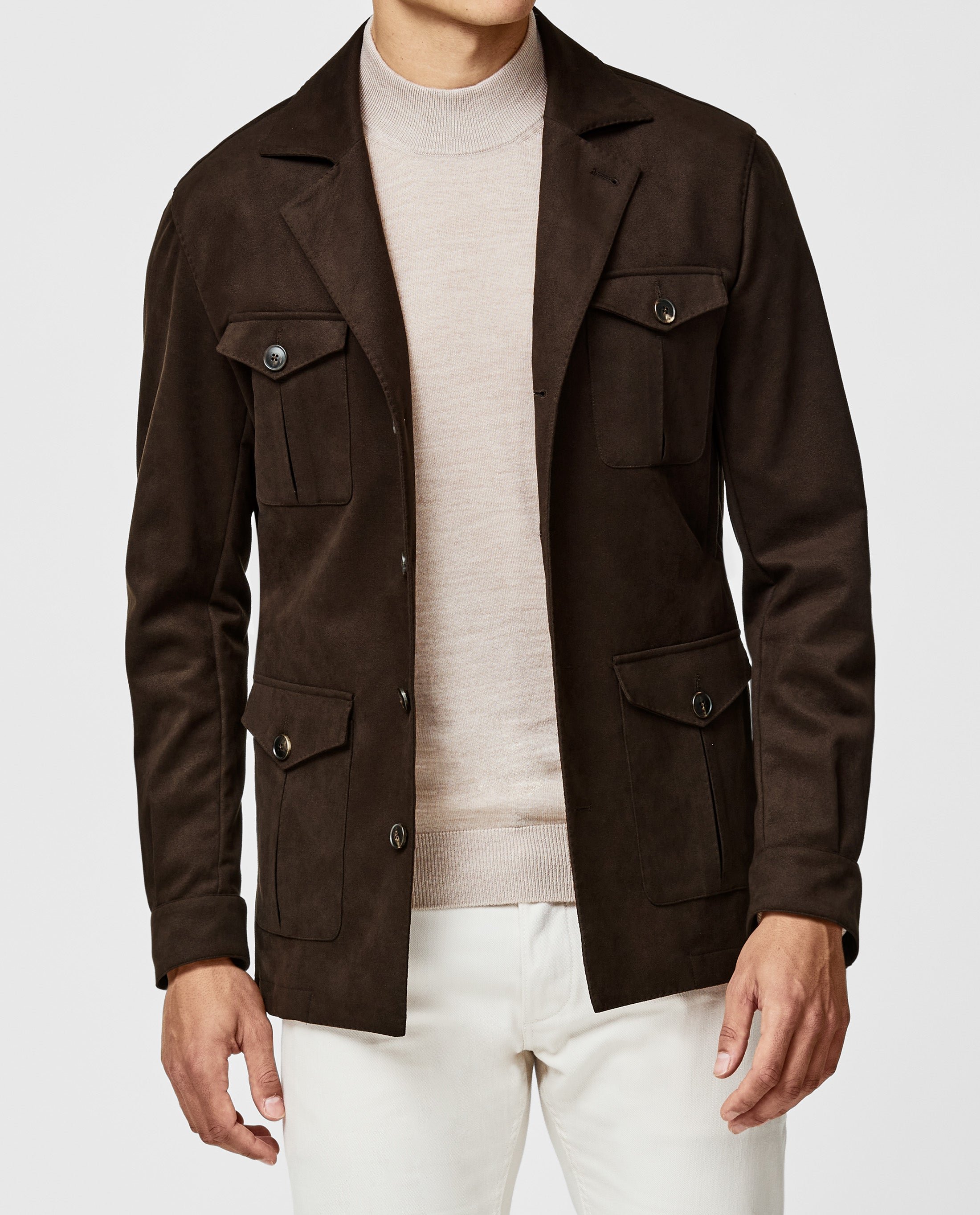BL0028 chocolate brown faux suede