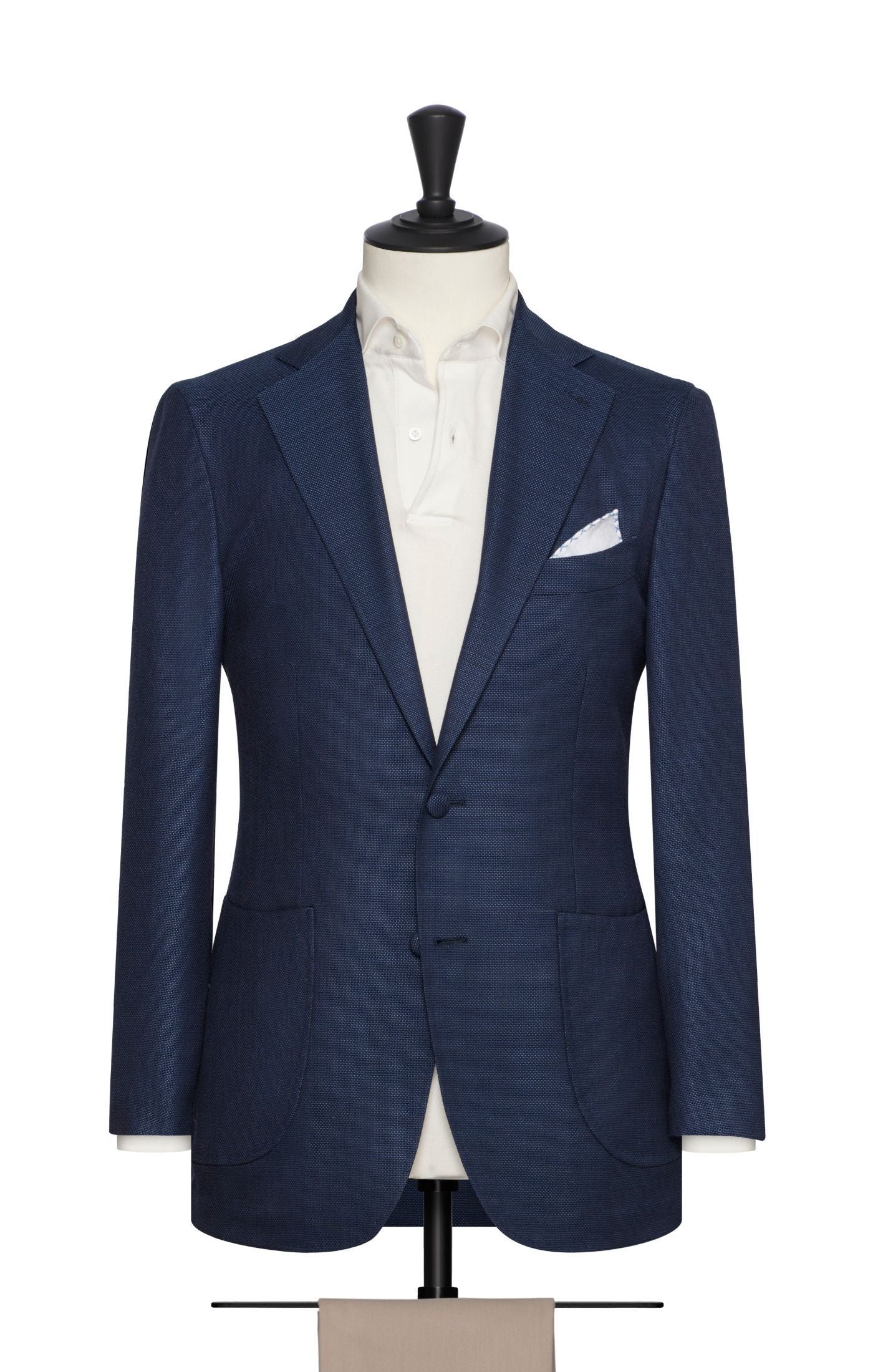 BL0018 royal blue wool with micro-effect