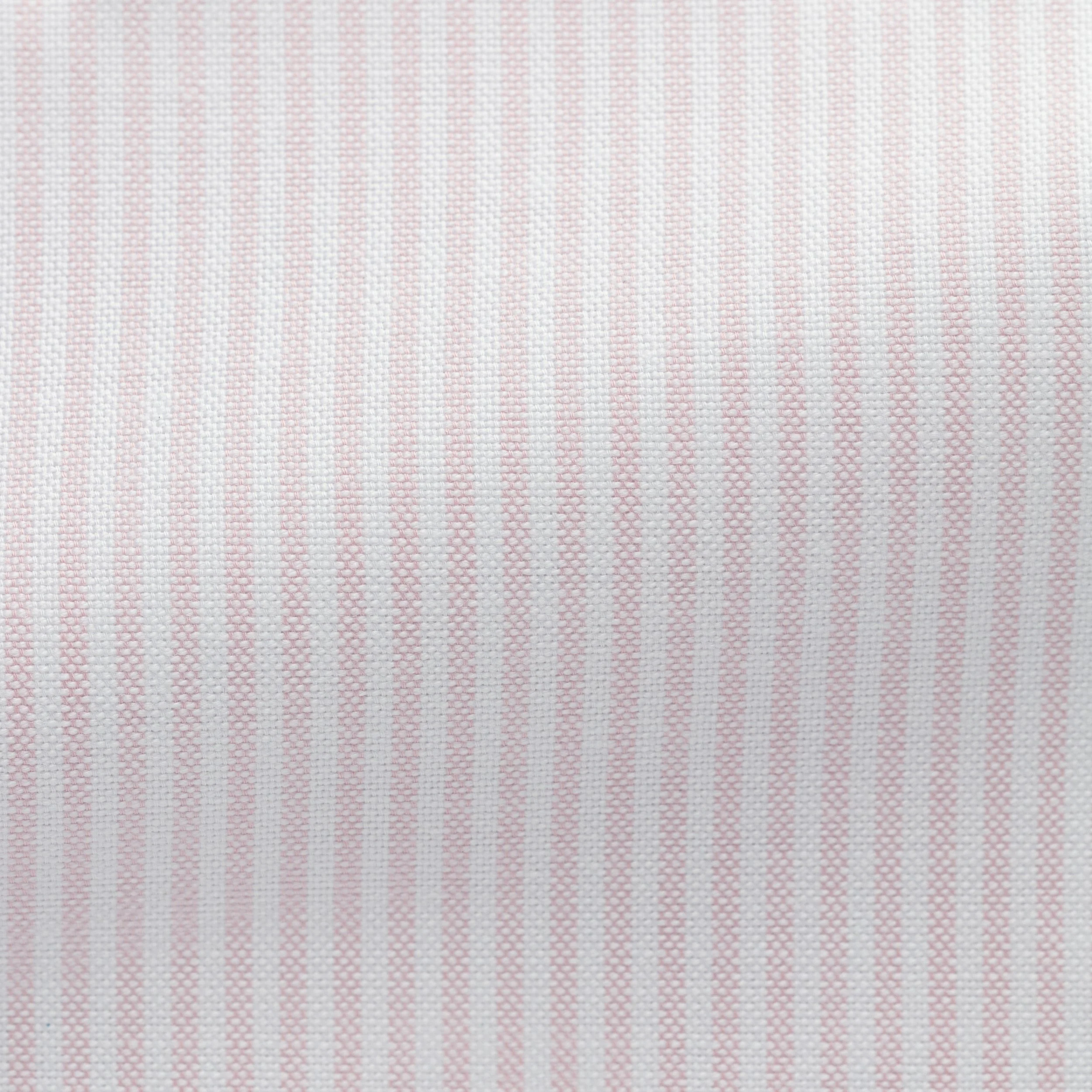 SH00161 white cotton Oxford with l.pink stripe