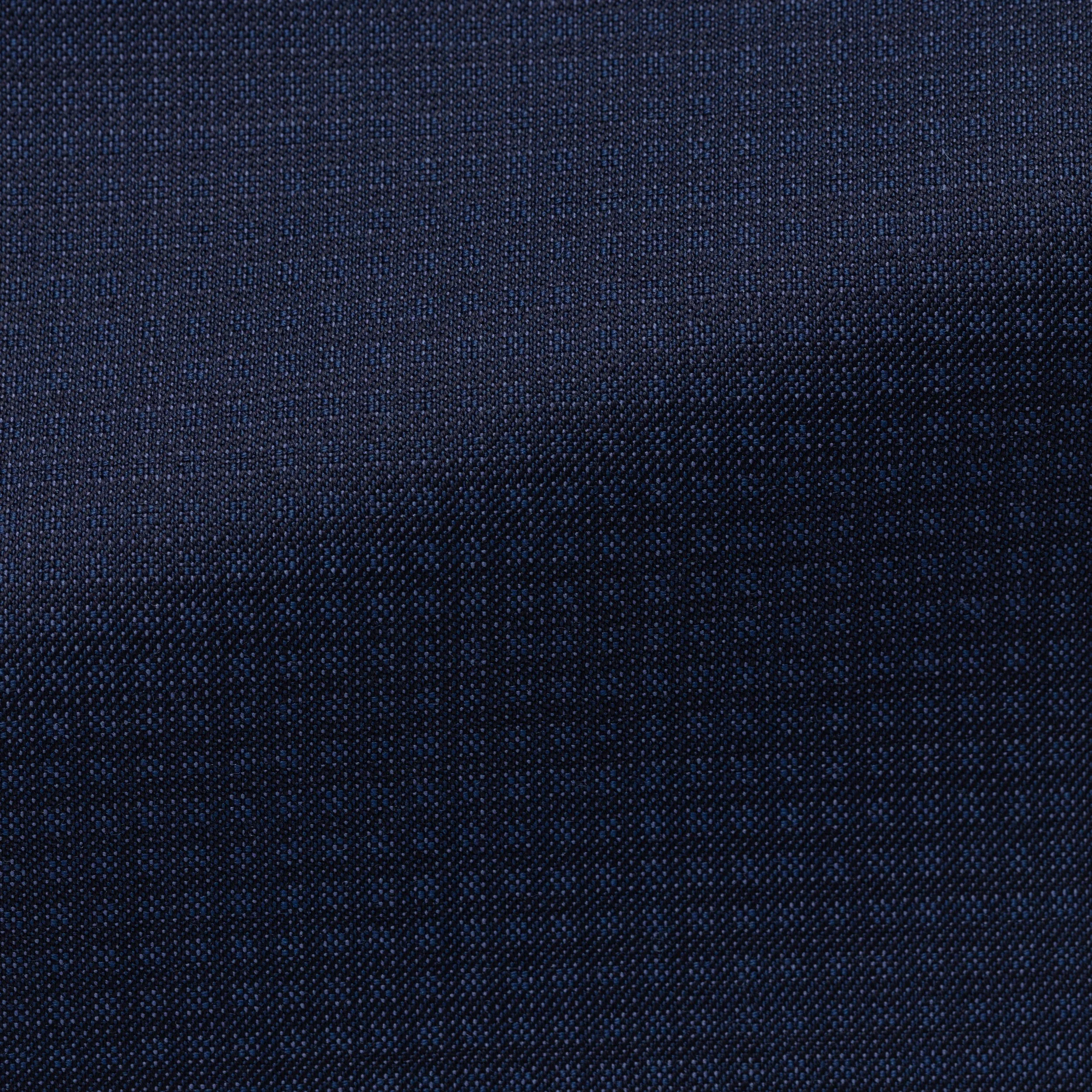 EVE028 navy S100 wool with subtle micro-check