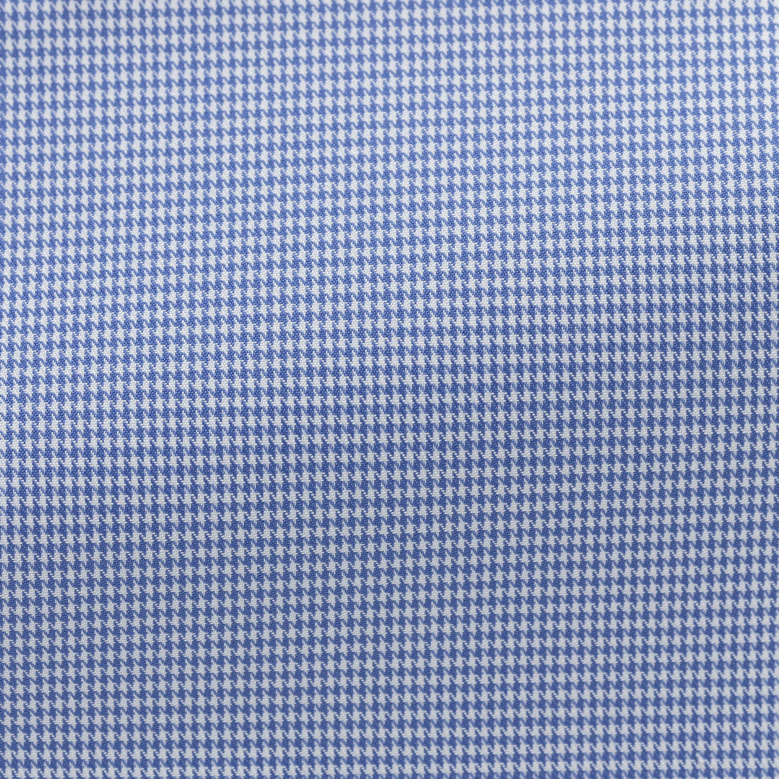 SH00134 blue 100/2 cotton micro houndstooth twill