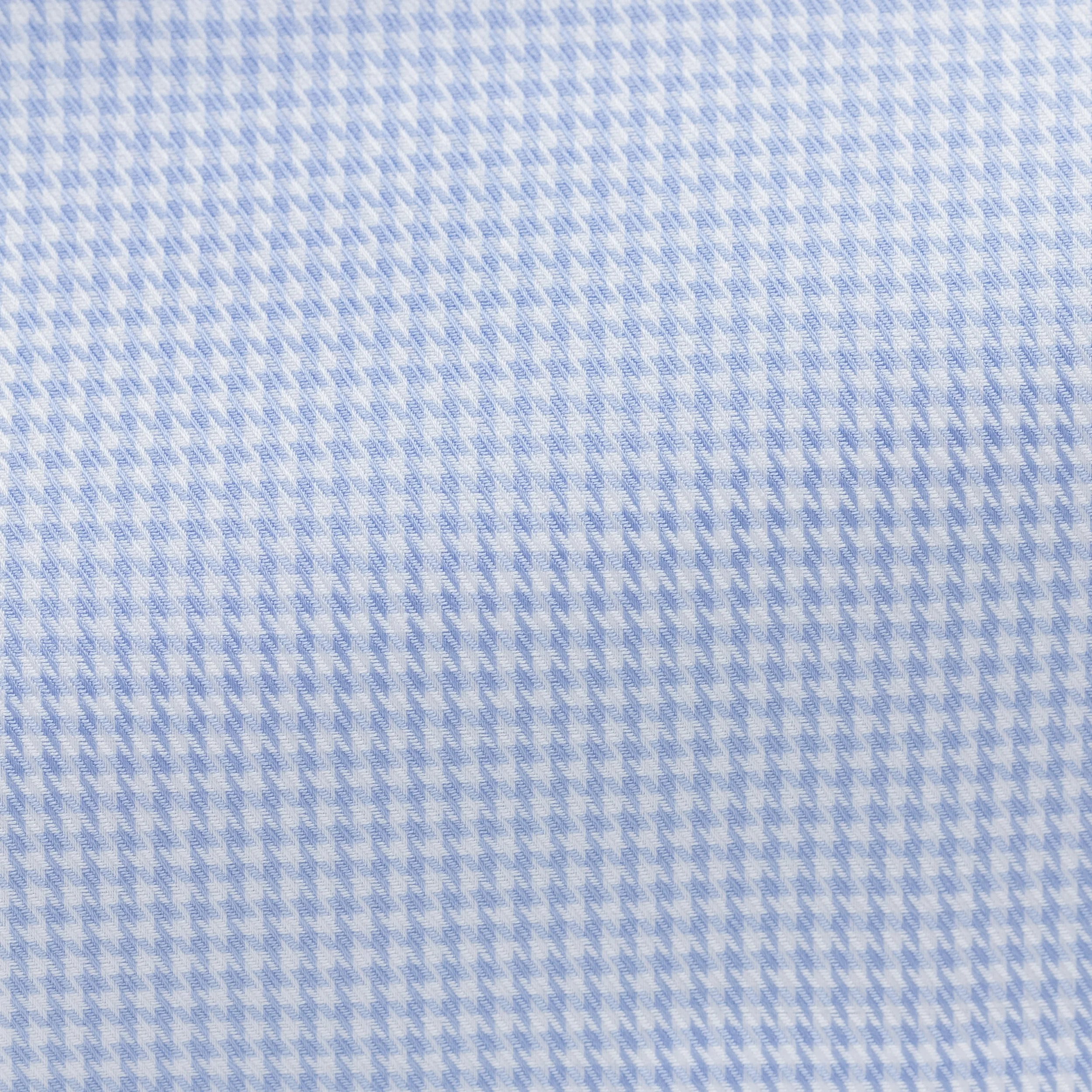 SH00135 light blue 100/2 cotton houndstooth twill