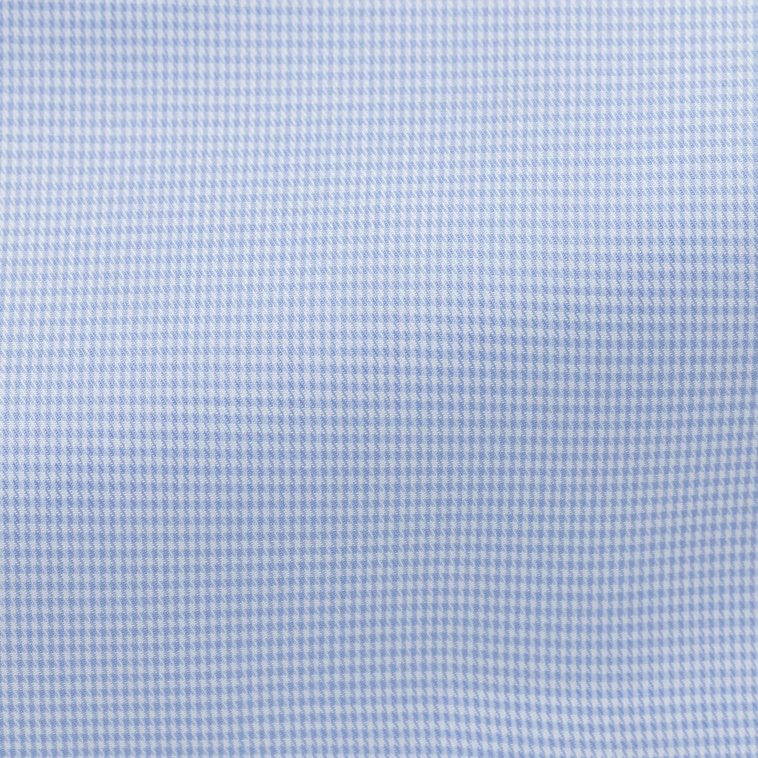 SH00031 white-light blue cotton microhoundstooth twill