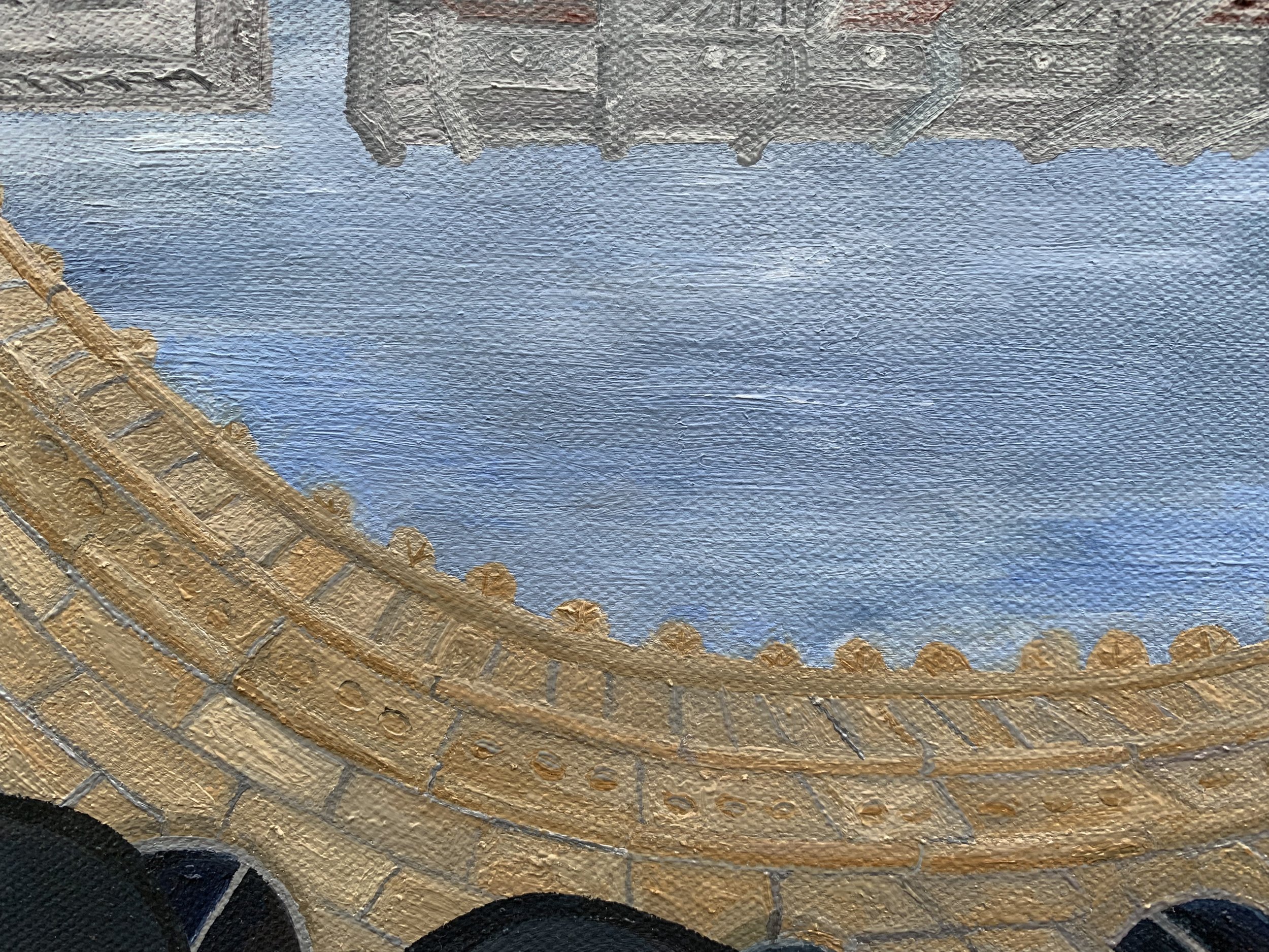 Curved Sky
8"x10" 20.3 cm x 25.4 cm
Oils on Canvas
2022
Detail