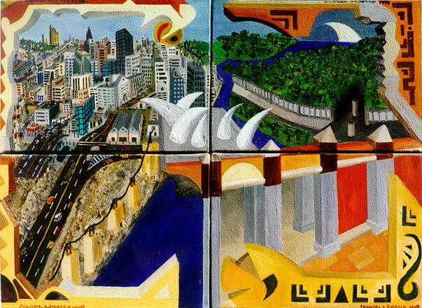 Quadranext
10"x14" 25 cm x 36
Oils on Canvas
1998