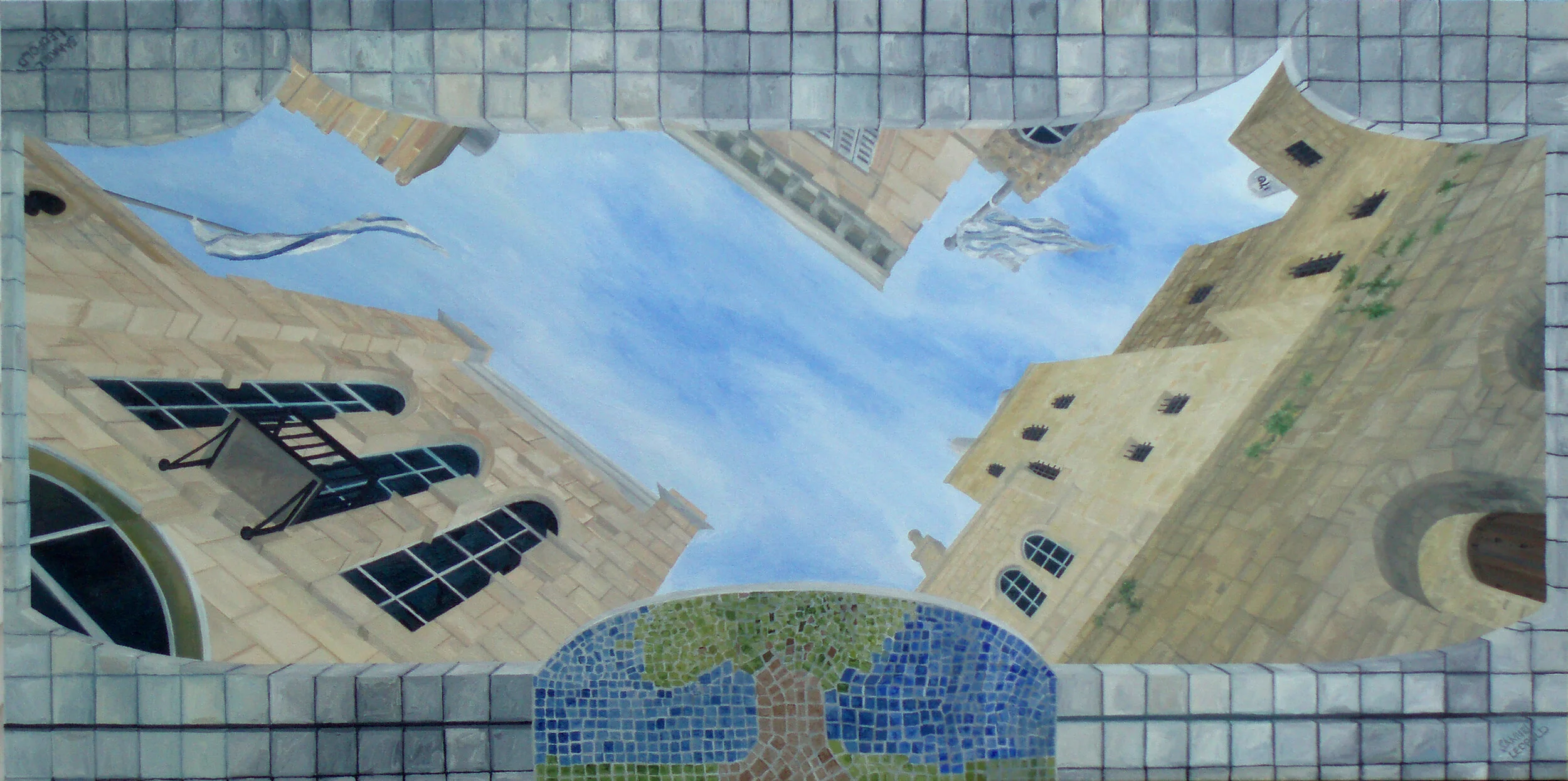 Mosaic Sky
18"x36"   91 cm x 183 cm  
Oils on Canvas  
2011