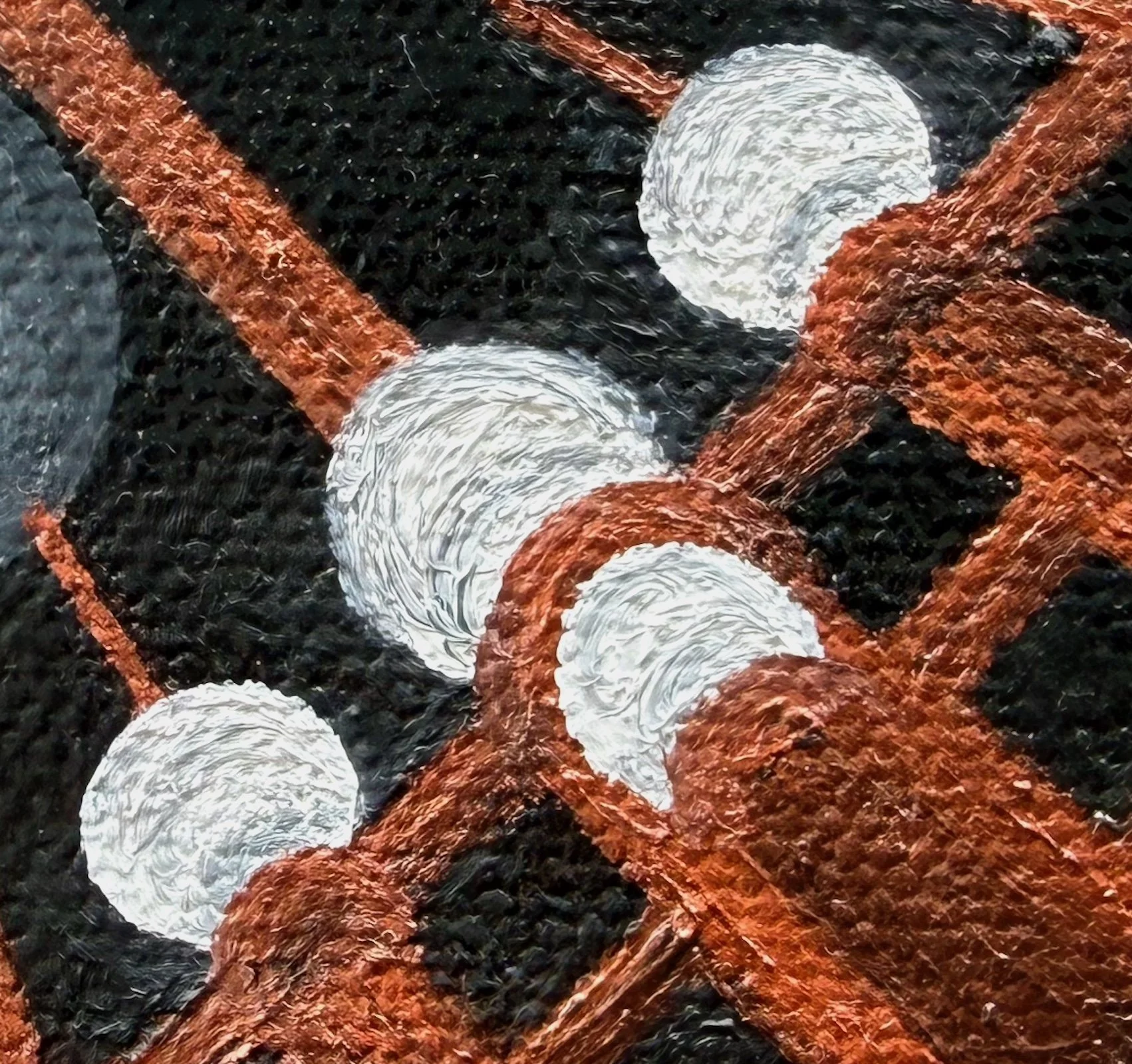 Lanterns in the Dark
4”x4"   10 cm x 10 cm
Oils on Canvas
2026
detail
