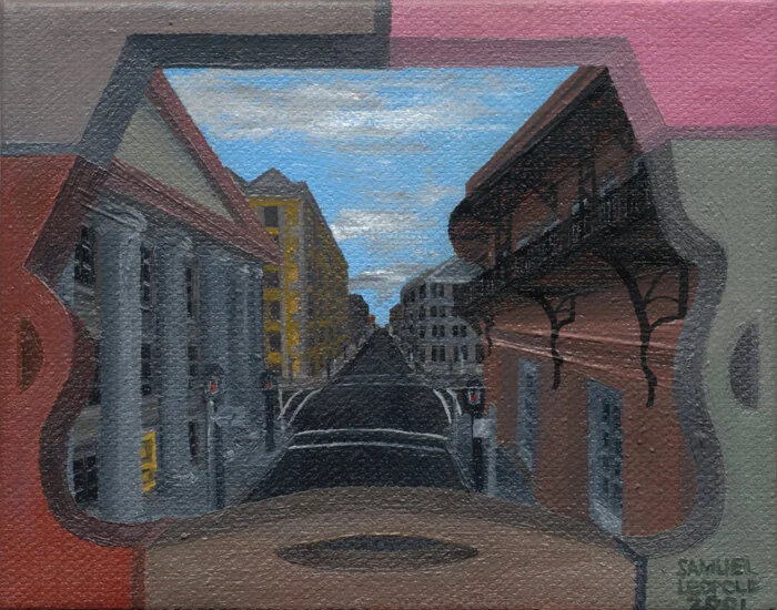 Small Street  
4”x5”  10 cm x 13 cm  
Oils on Canvas