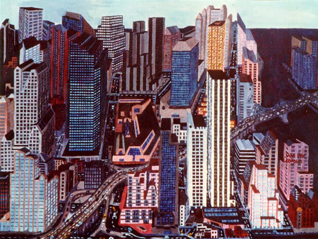 Urban Scene 
18”x24”  46 cm x 61 cm 
Oils on Canvas