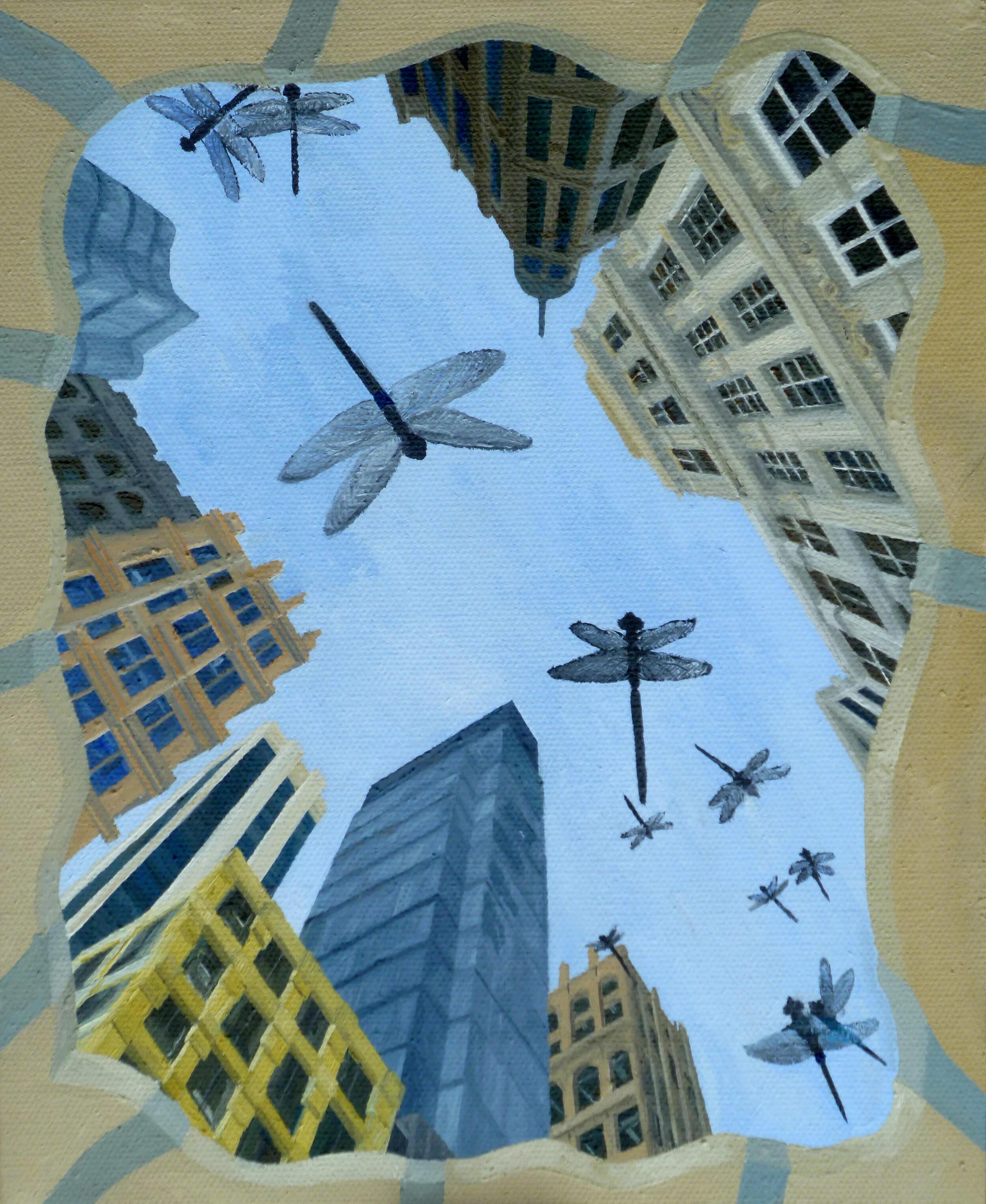 Dragon Fly Sky
8”x10” 20 cm x 25 cm
Oils on Canvas