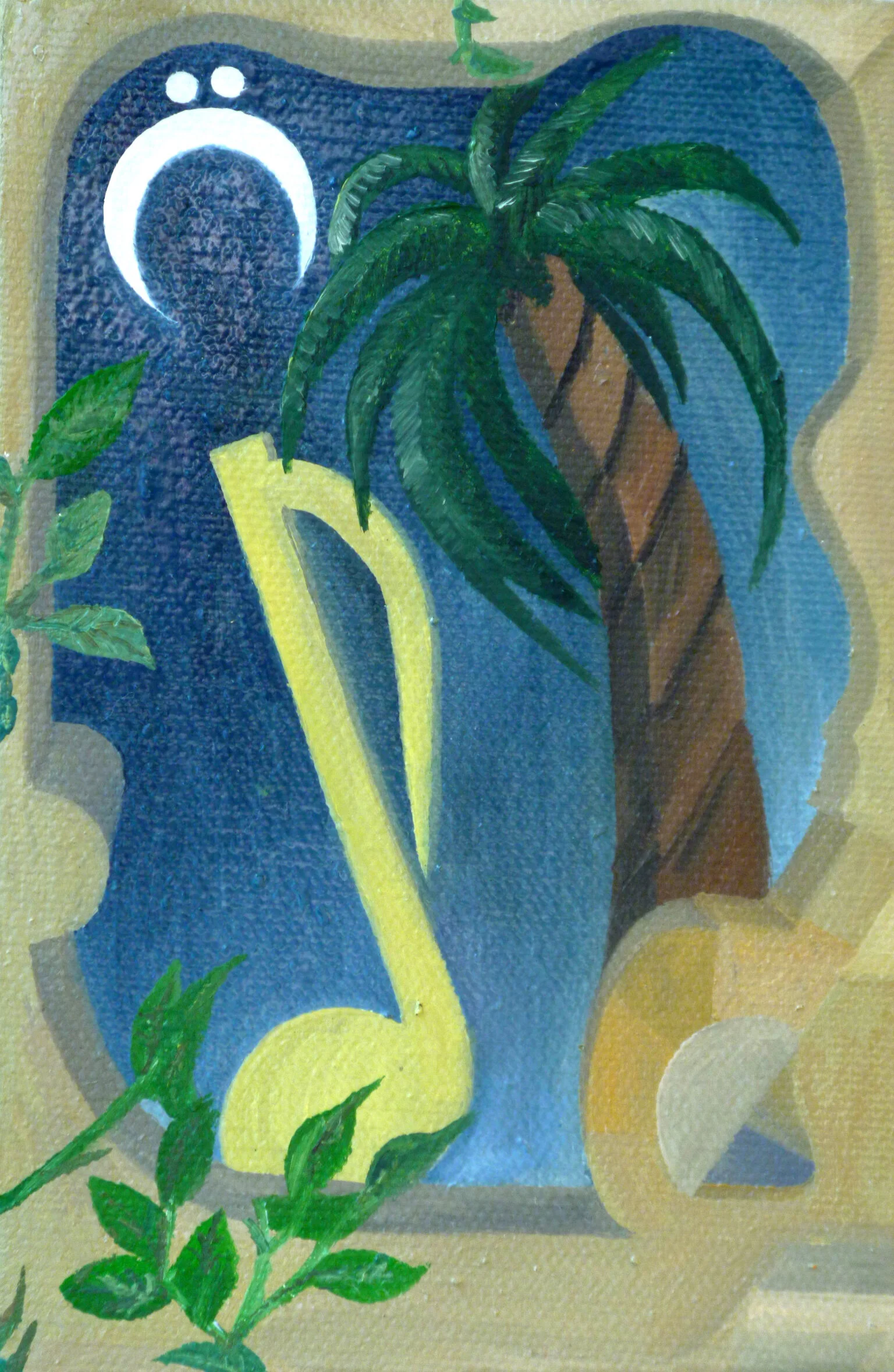 Musical Tree 
6”x4” 15 cm x 10 cm
Oils on Canvas