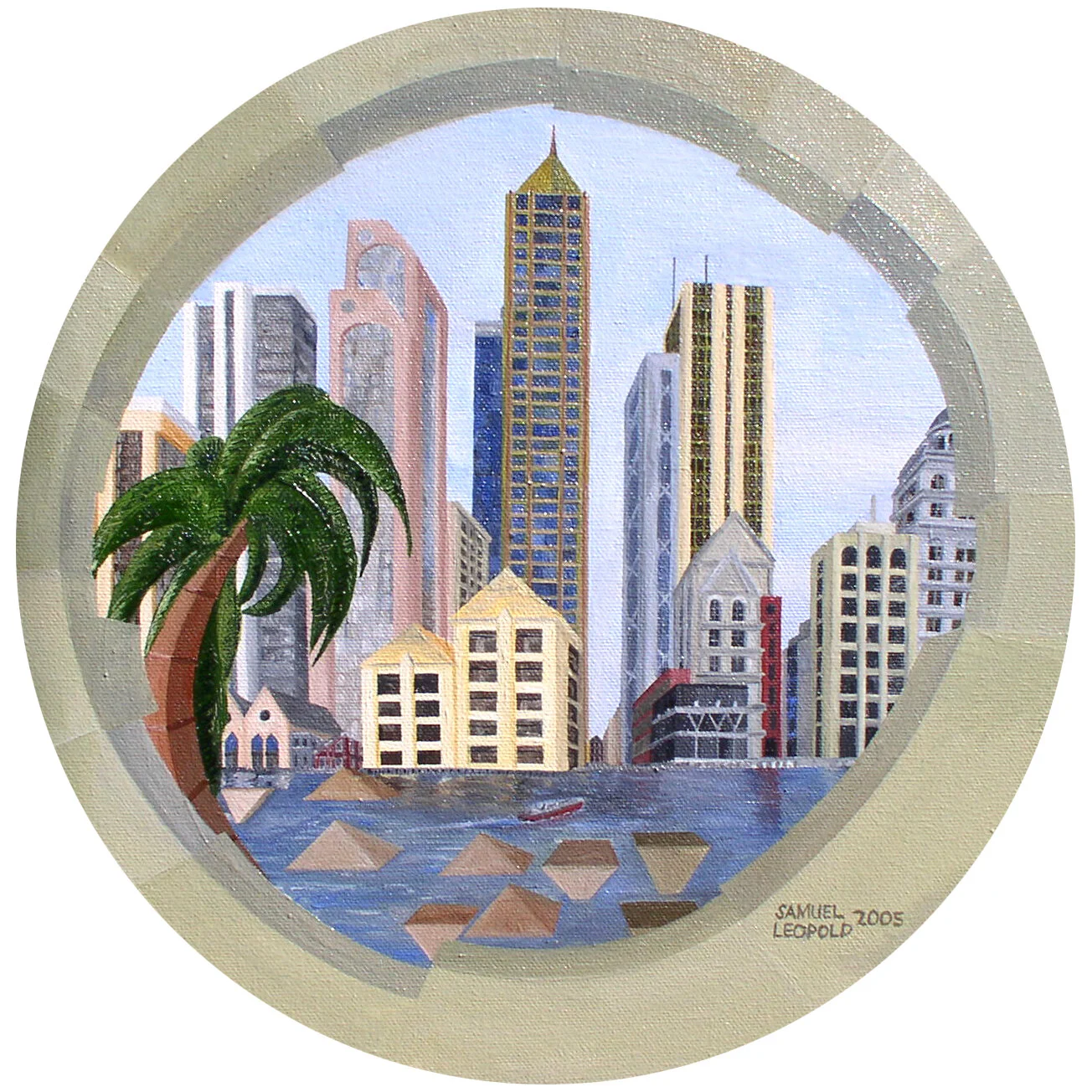 Water Front Trees
12" Diameter Circle 30 cm Diameter Circle
Oils on Canvas
2005