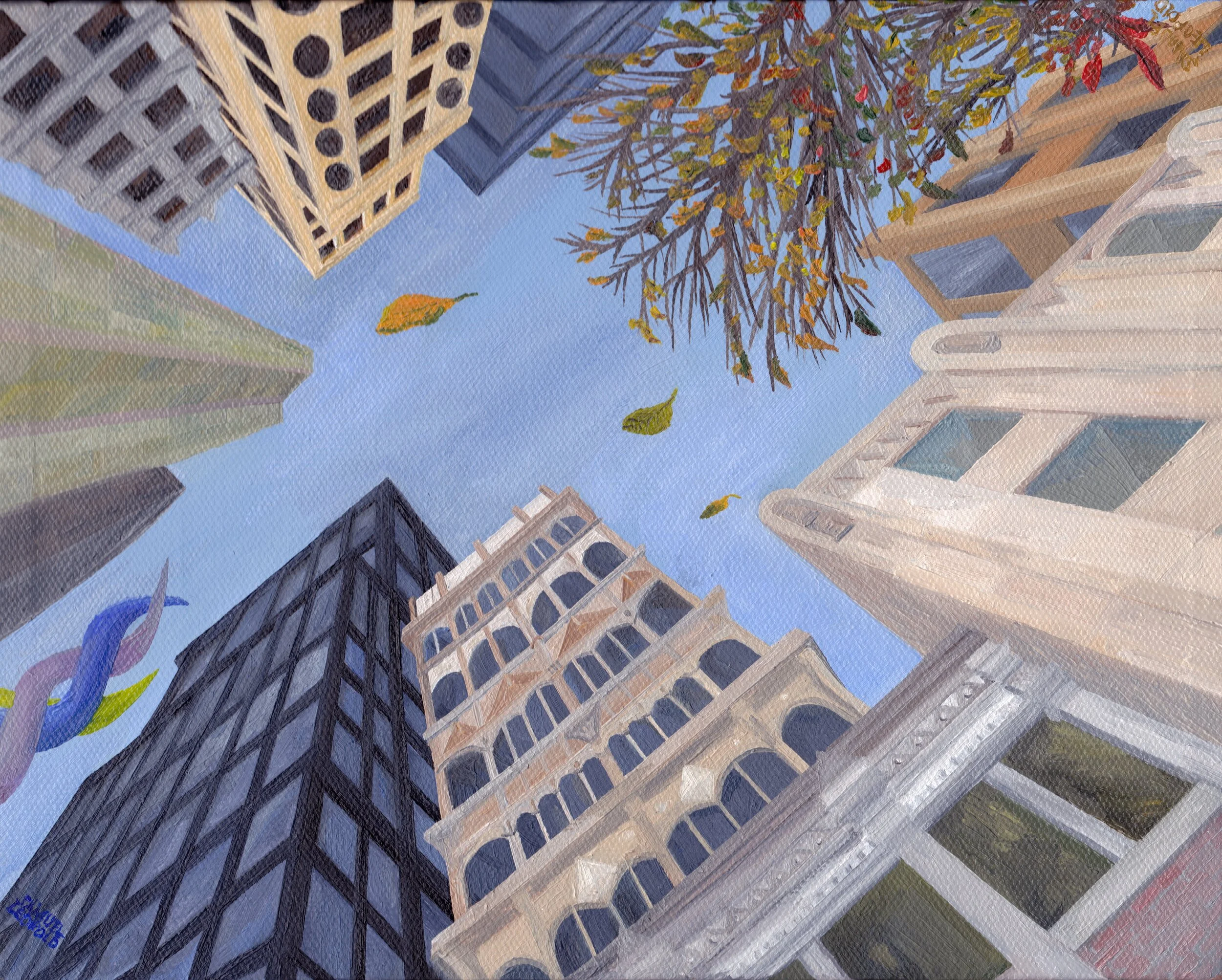 Fall Sky
8"x10" 20 cm x 25 cm
Oils on Canvas
2009