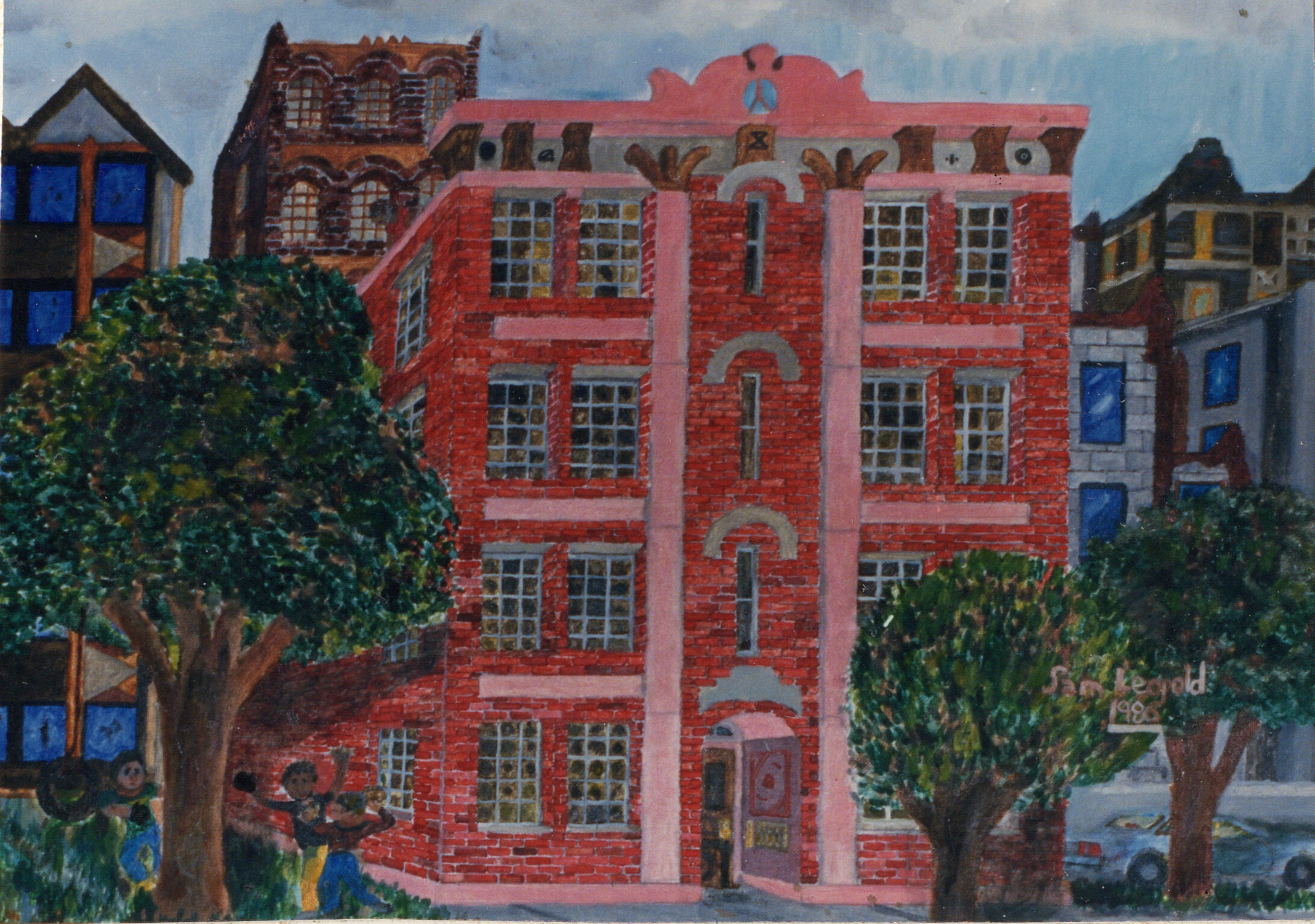 The Big Brick Building
18"x24" 45.7 cm x 61 cm
Oils on Canvas
1986