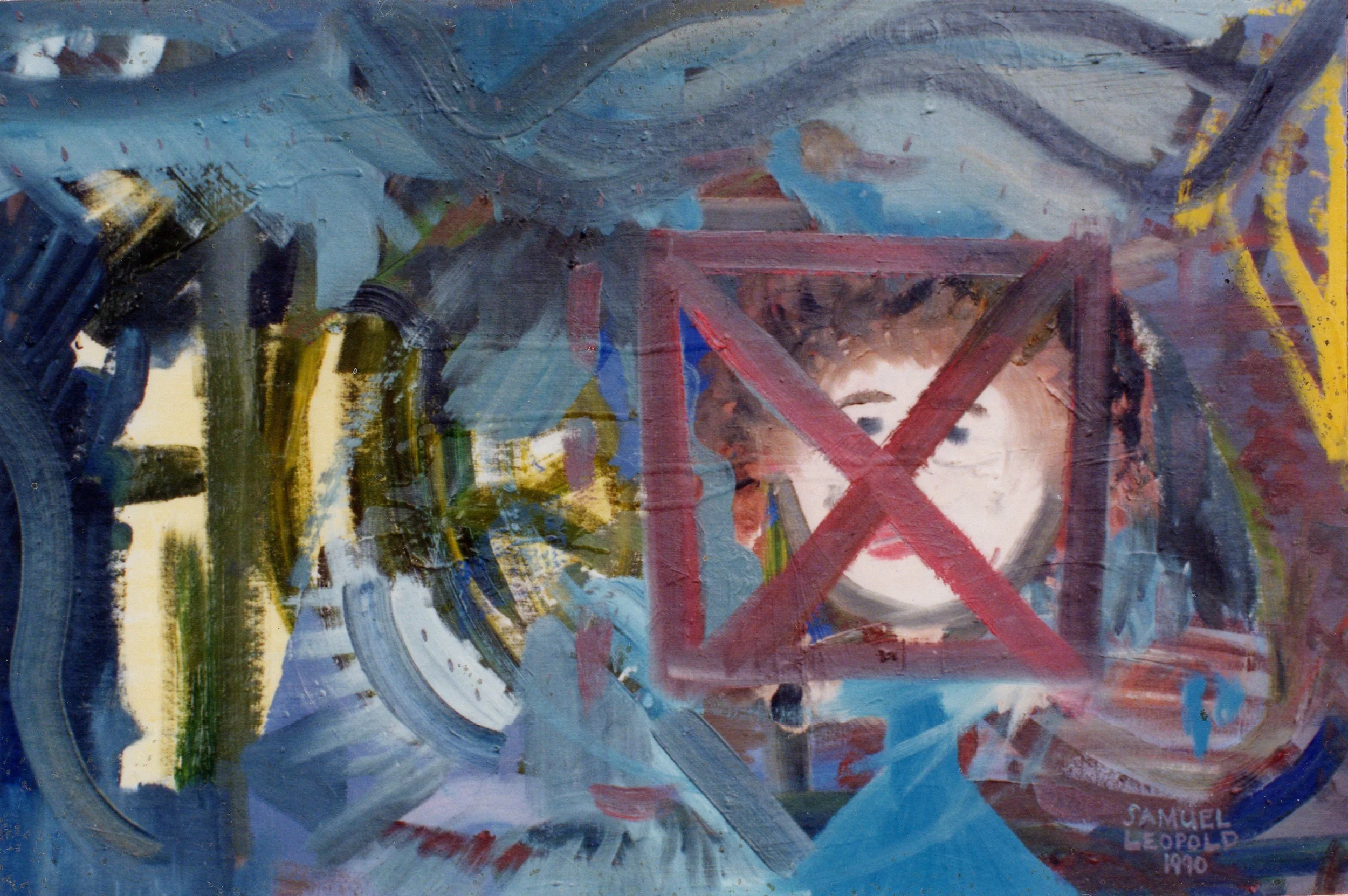 X Her Out
24"x36"  61 cm x 91.4 cm
Oils on Canvas
1990