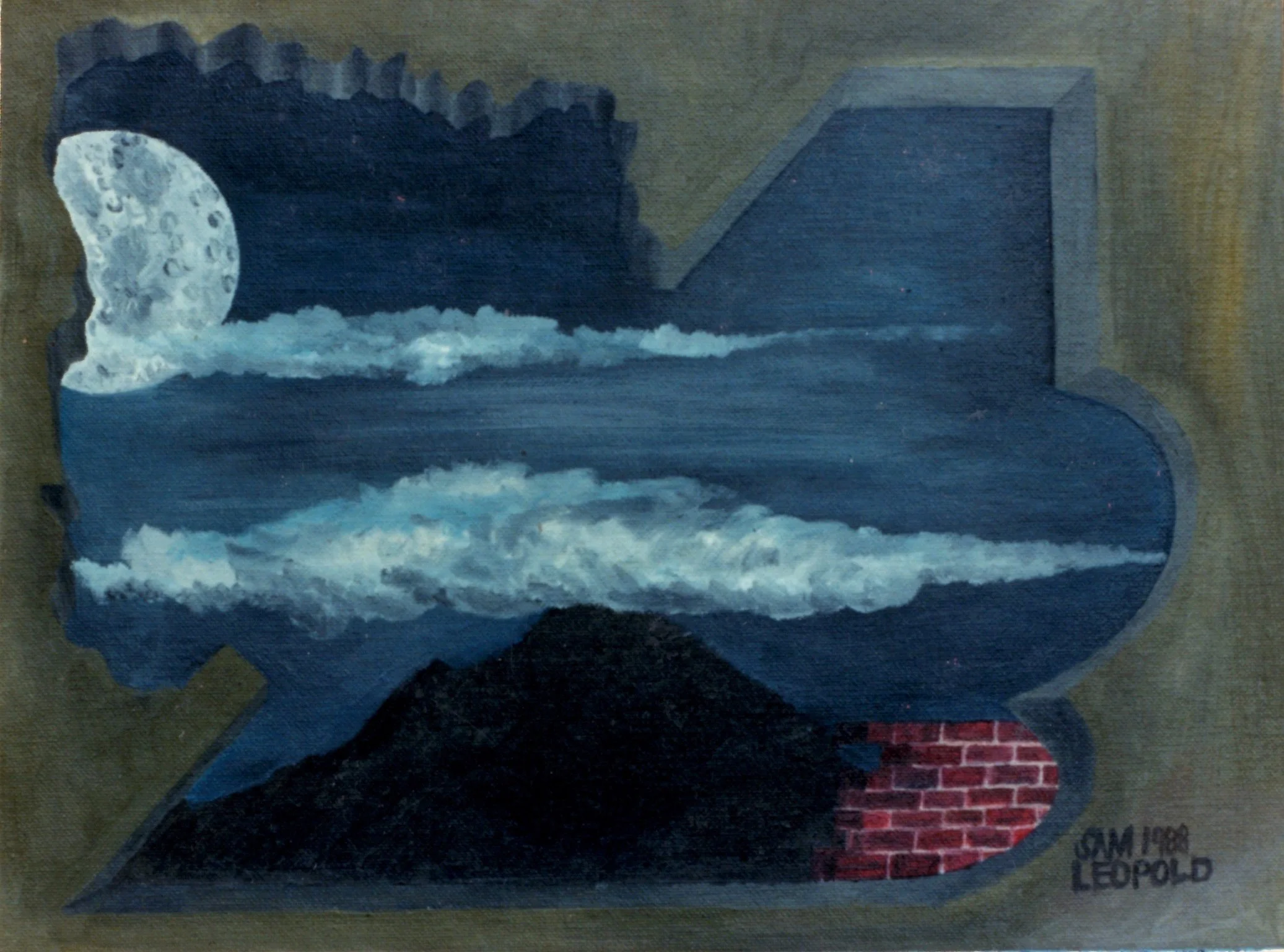 Clouds
16"x20"  40.6 cm x 50.8 cm
Oils on Canvas
1988