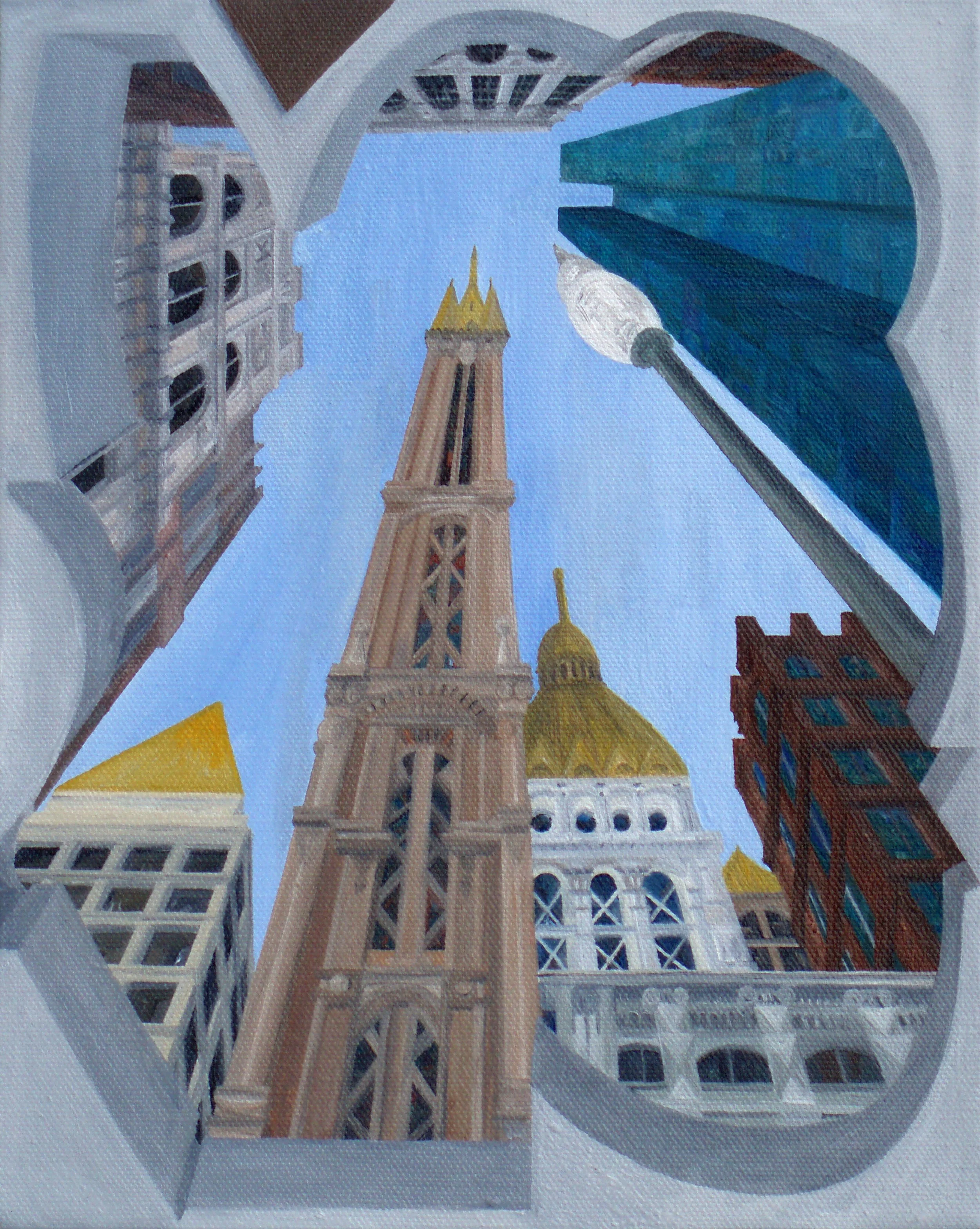 Central Tower Sky
8"x10"   20 cm x 25 cm
Oils on Canvas
2012